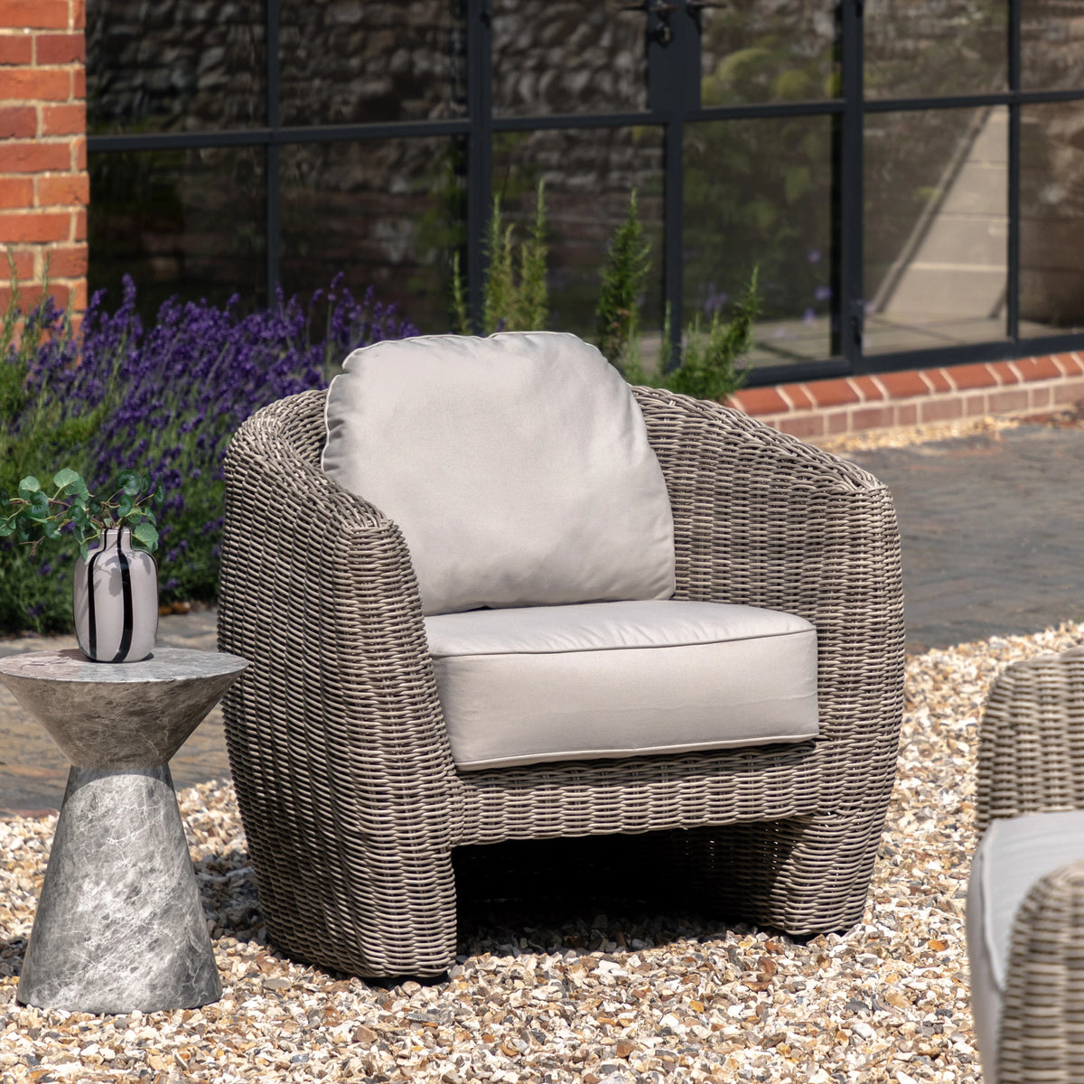 Beatrice Natural Wicker Outdoor Armchair