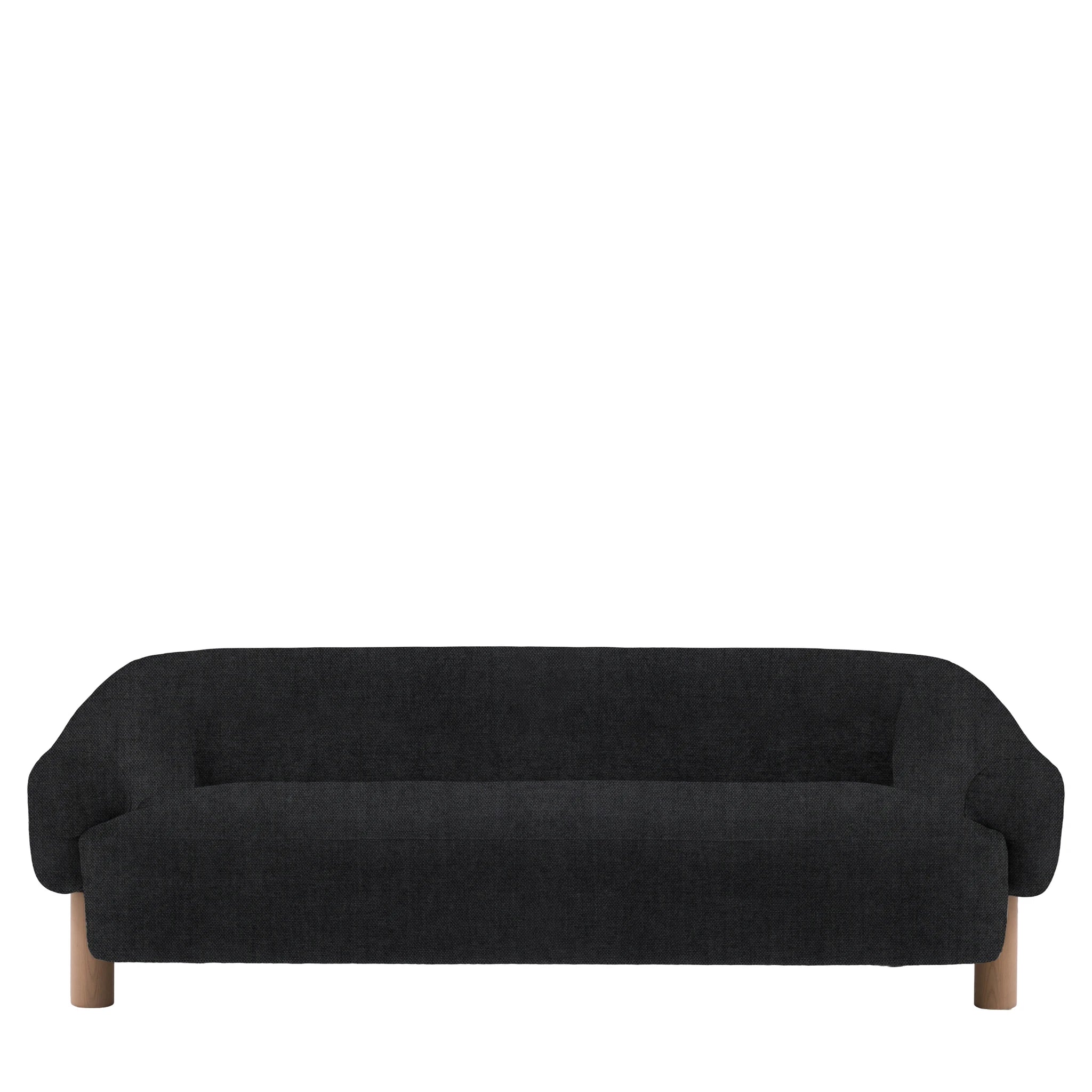 Easton 3 Seater Sofa - Verona Carbon Grey Leg