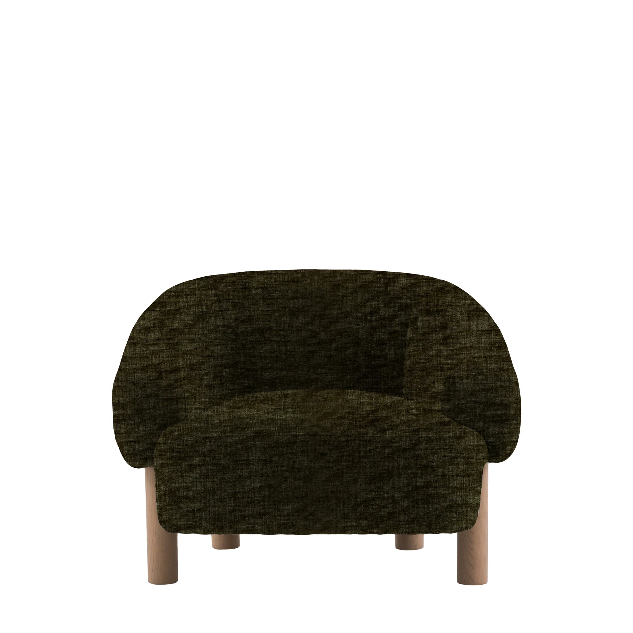 Heston Armchair Celine Olive Grey Leg