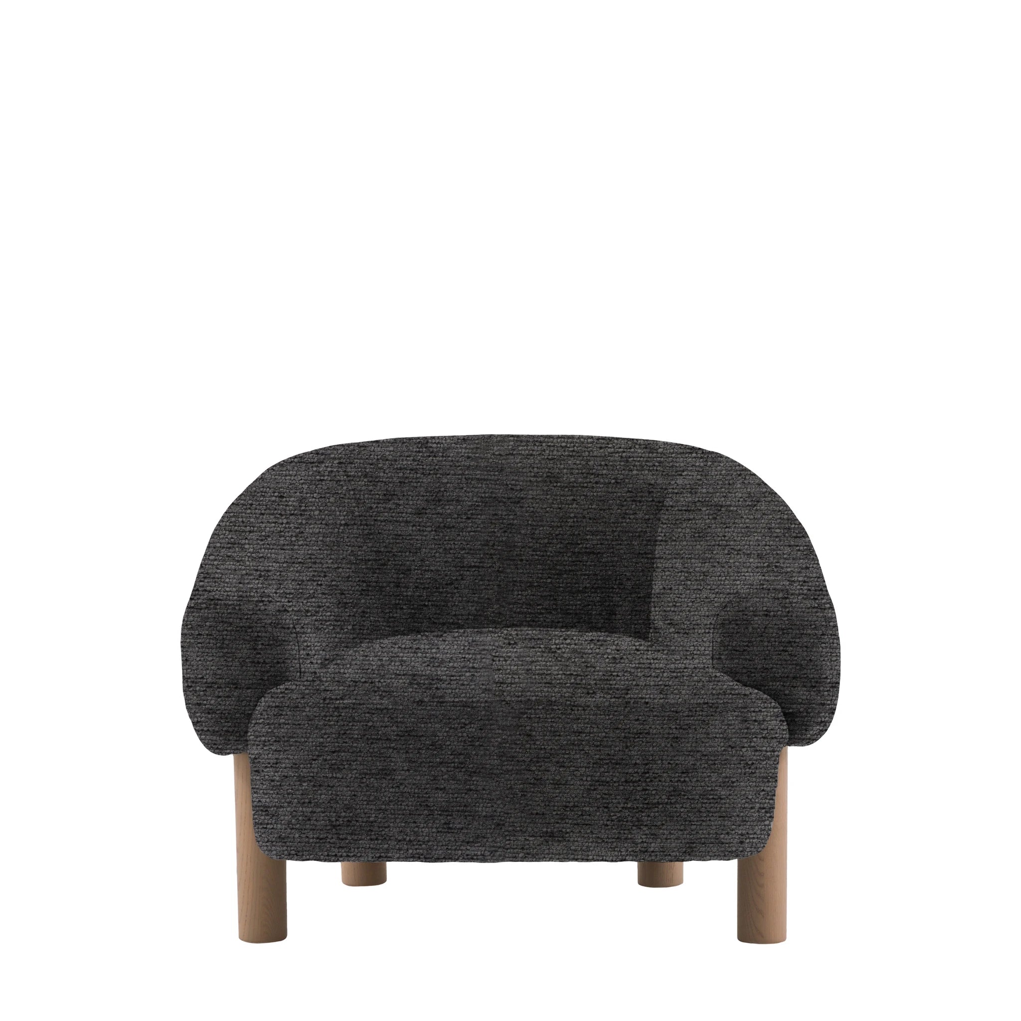 Heston Armchair Mikah Ashen Grey Leg