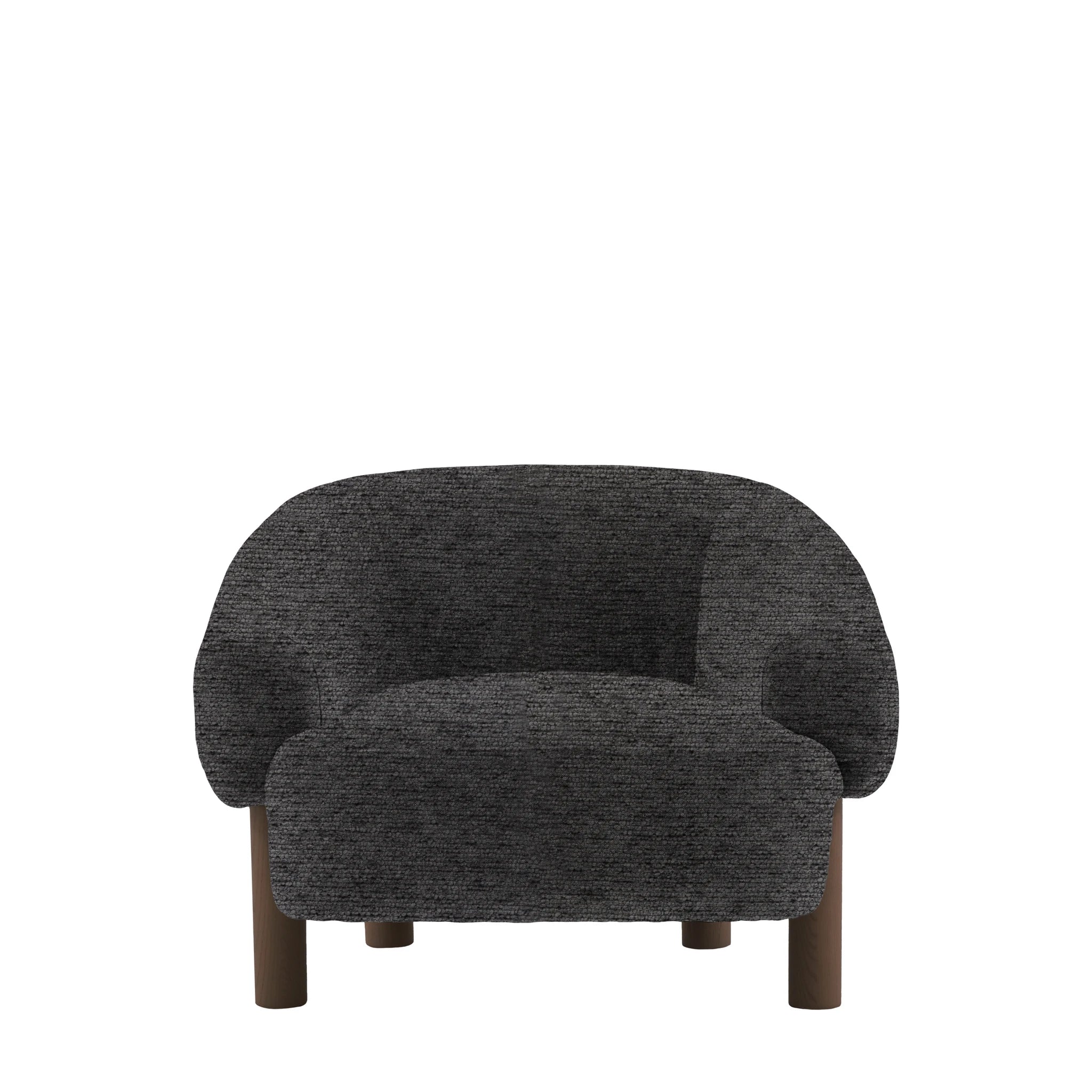 Heston Armchair Mikah Ashen Ebony Leg