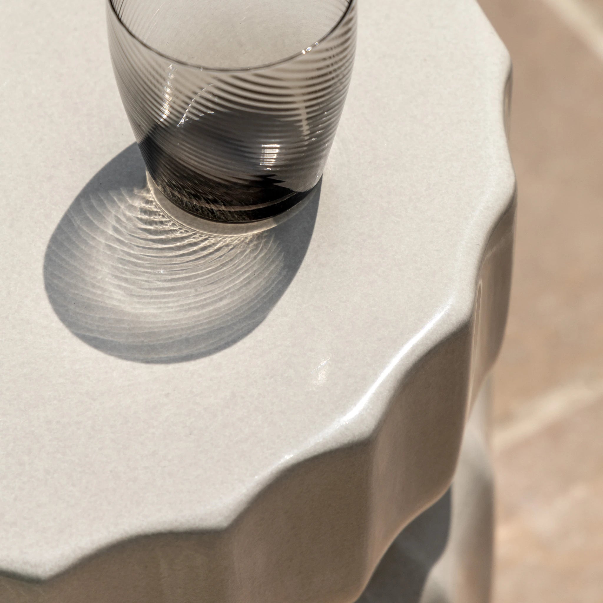 Kennedy Cream Concrete Side Table