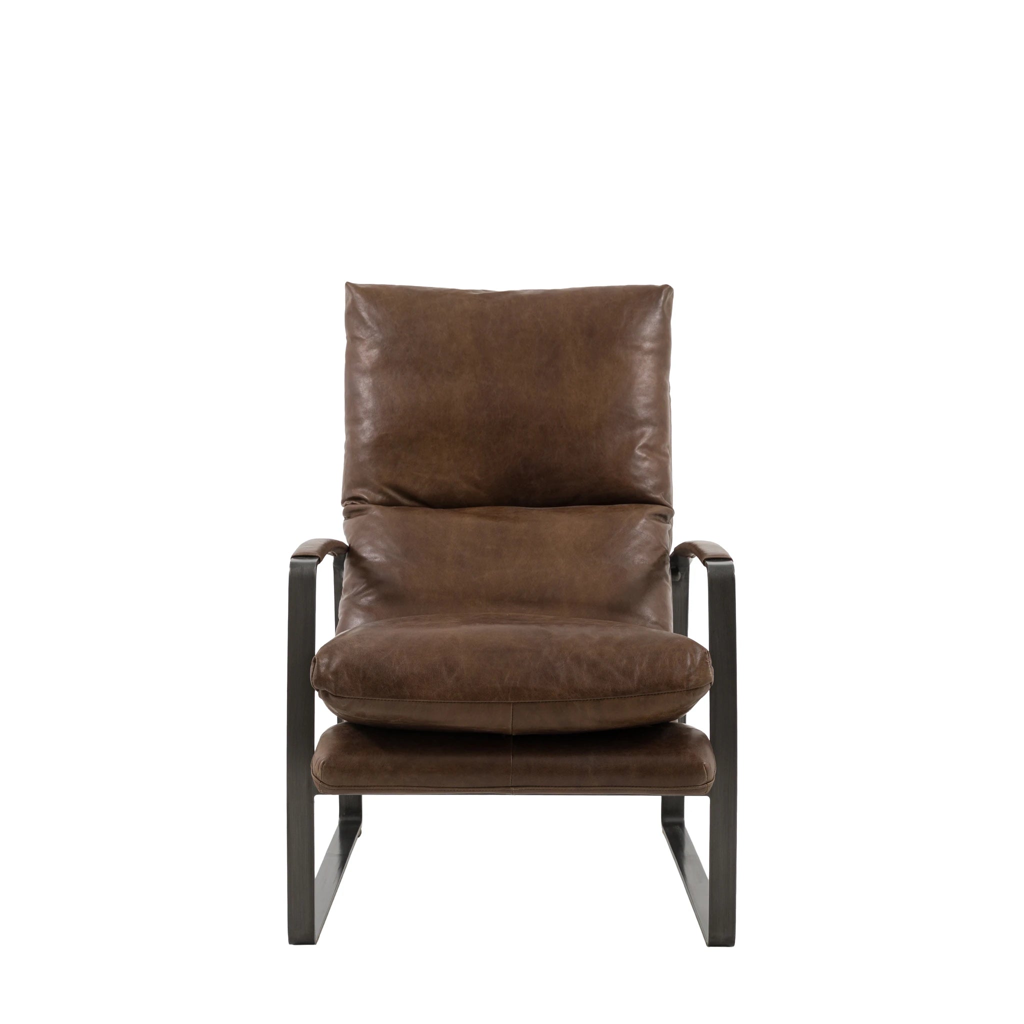 Juniper Brown Leather Lounger Armchair