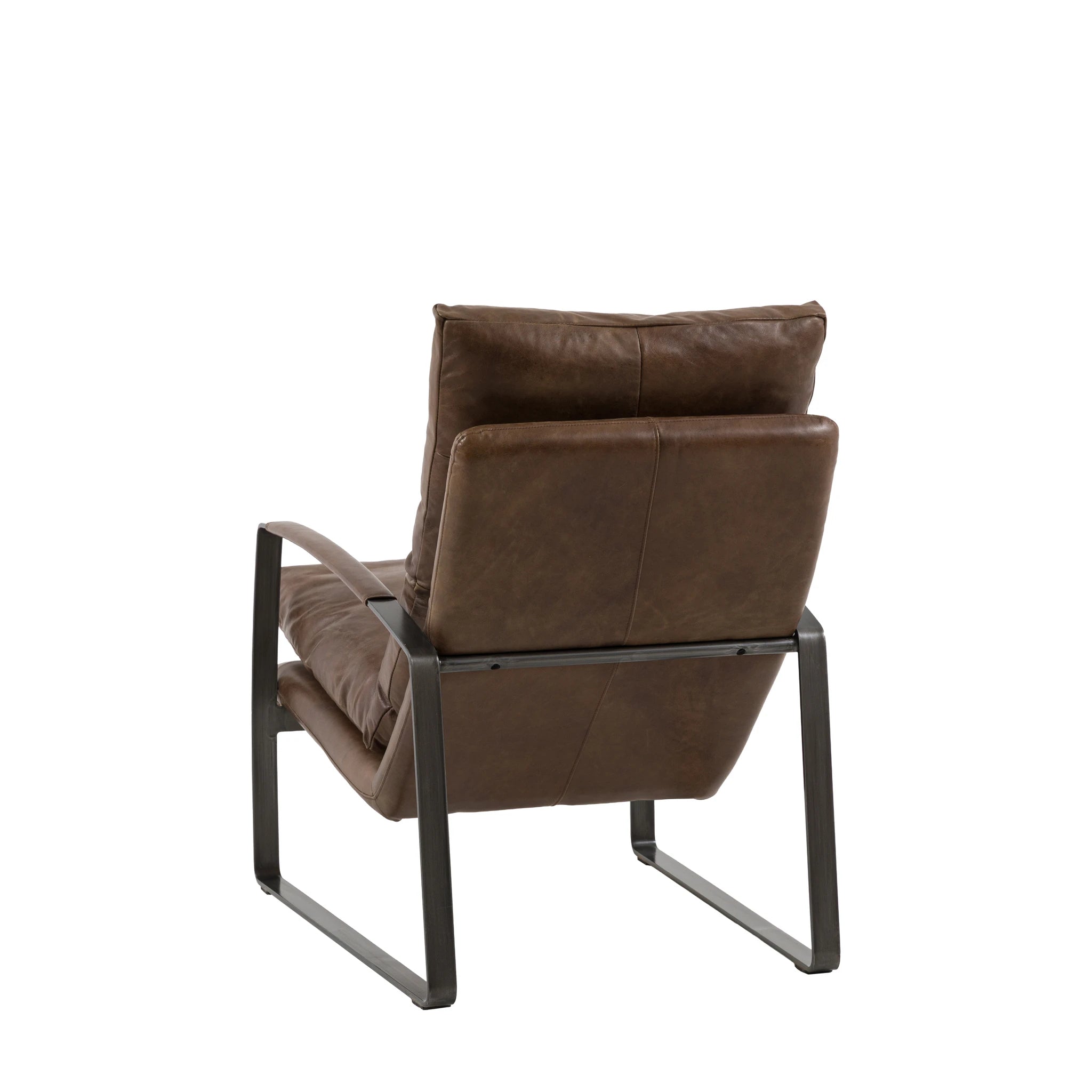 Juniper Brown Leather Lounger Armchair