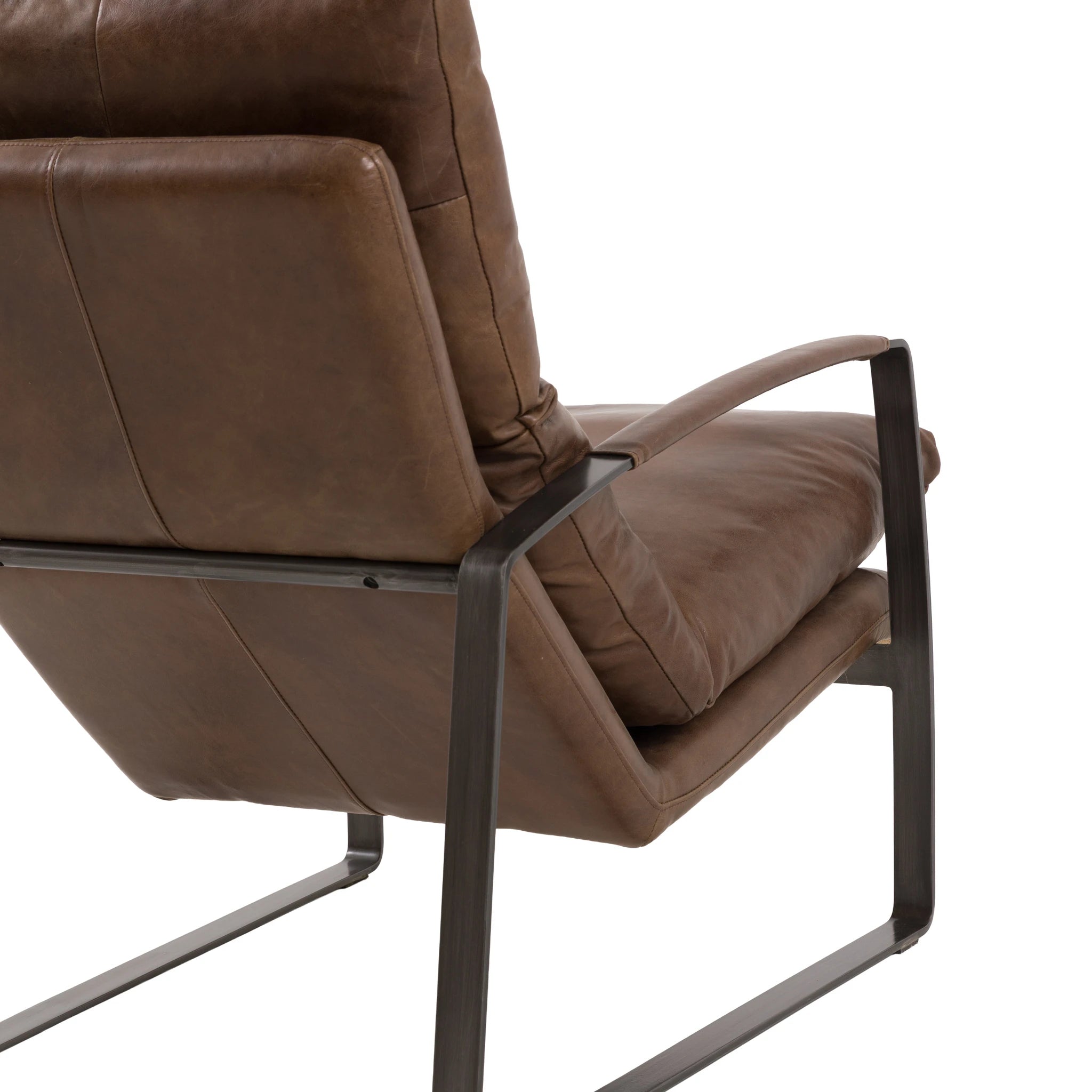 Juniper Brown Leather Lounger Armchair