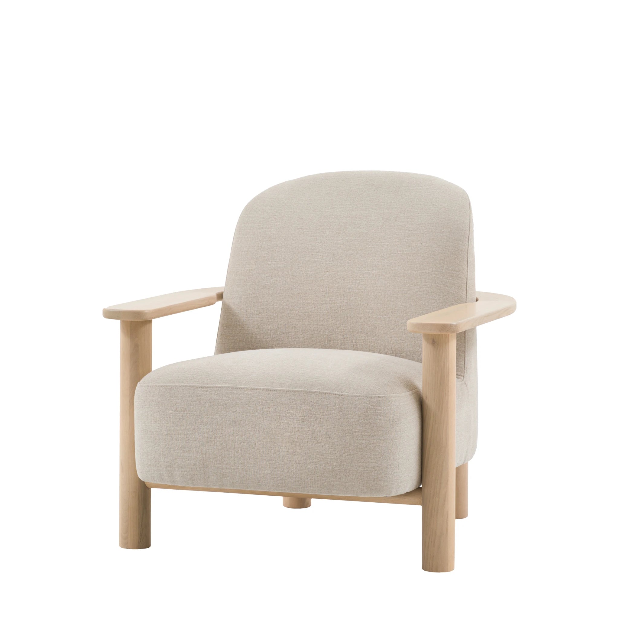 Savannah Willow Dusty Natural Woven Fabric Armchair