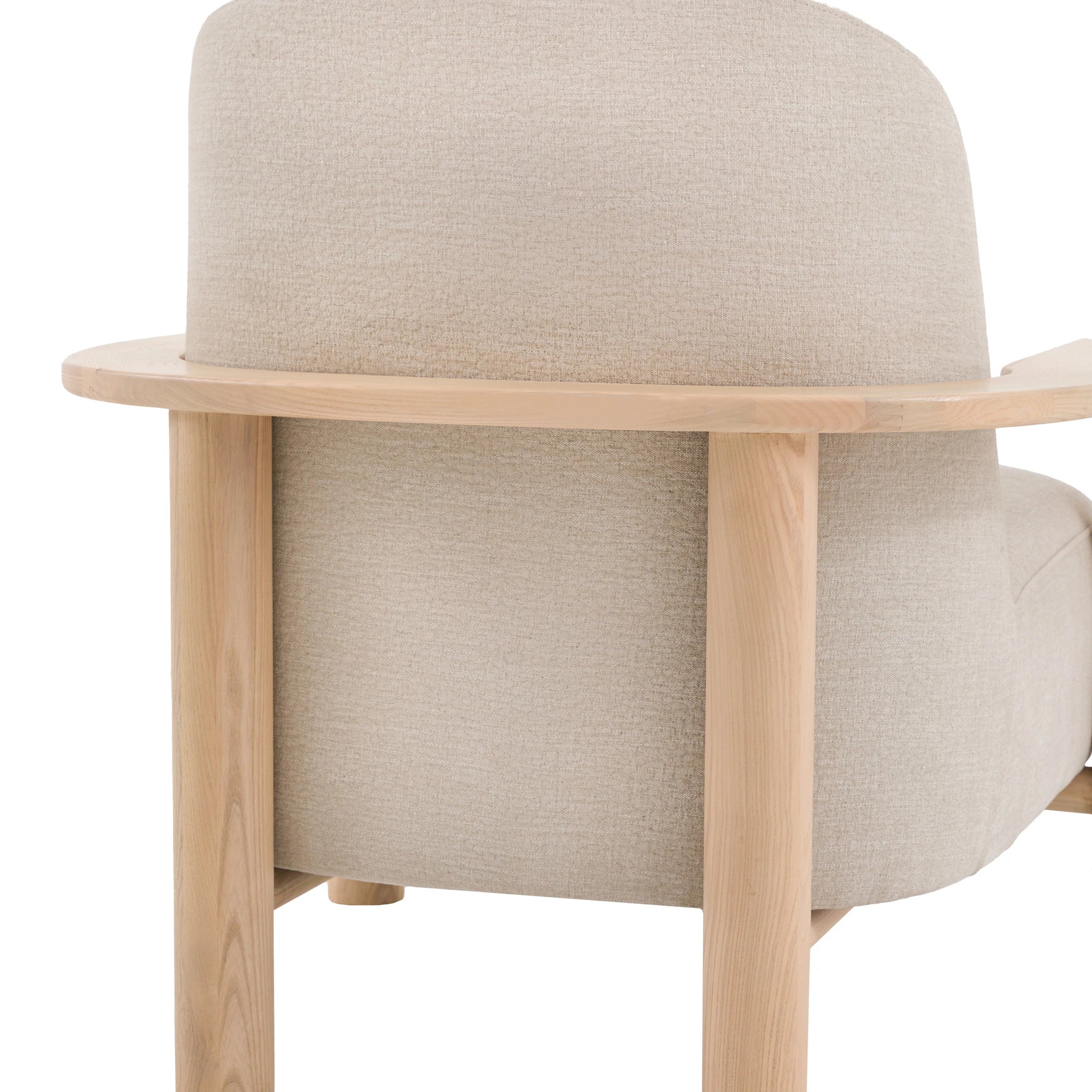 Savannah Willow Dusty Natural Woven Fabric Armchair