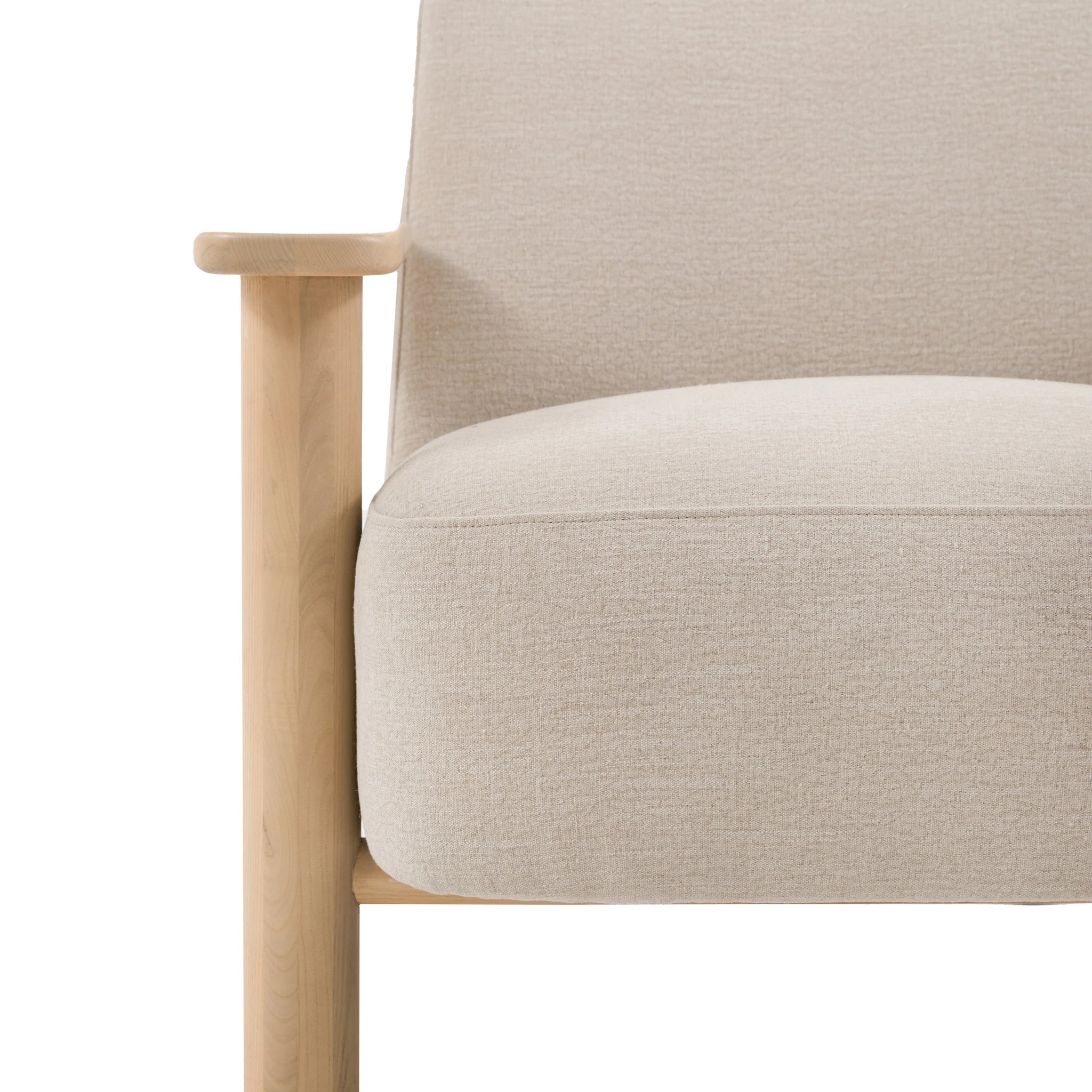 Savannah Willow Dusty Natural Woven Fabric Armchair