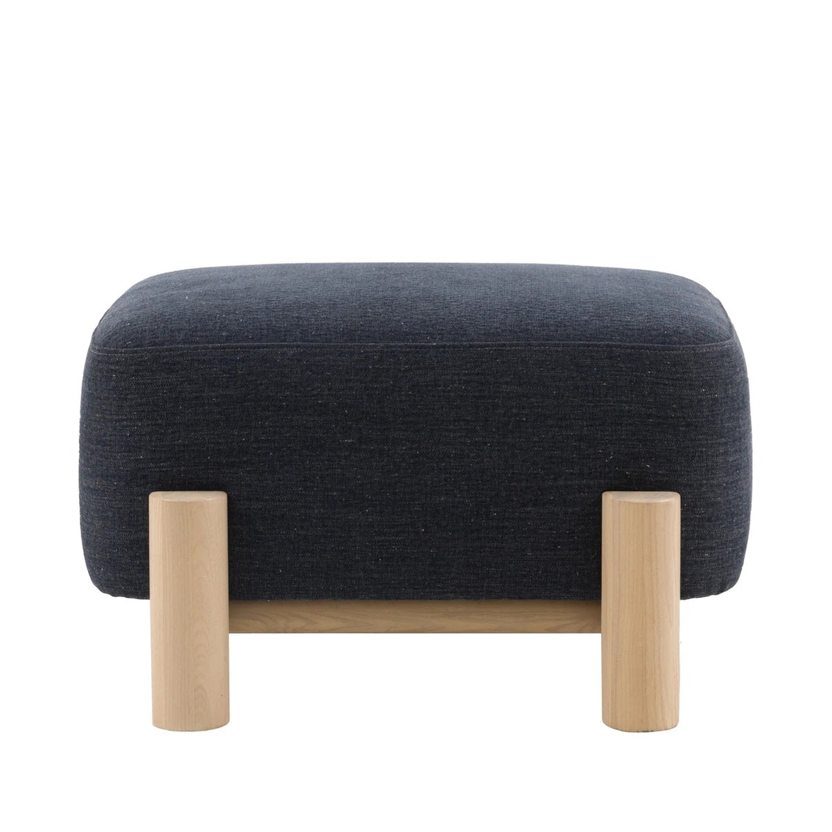 Savannah Willow Pacific Blue Woven Fabric Footstool
