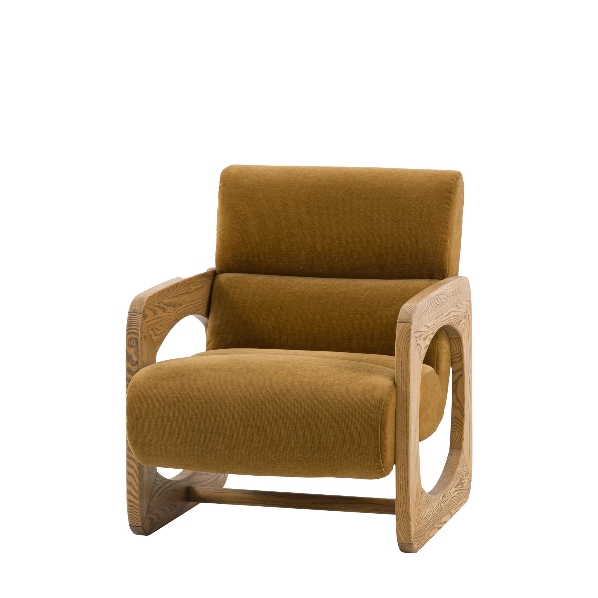 Carolina Verona Golden Woven Fabric Armchair