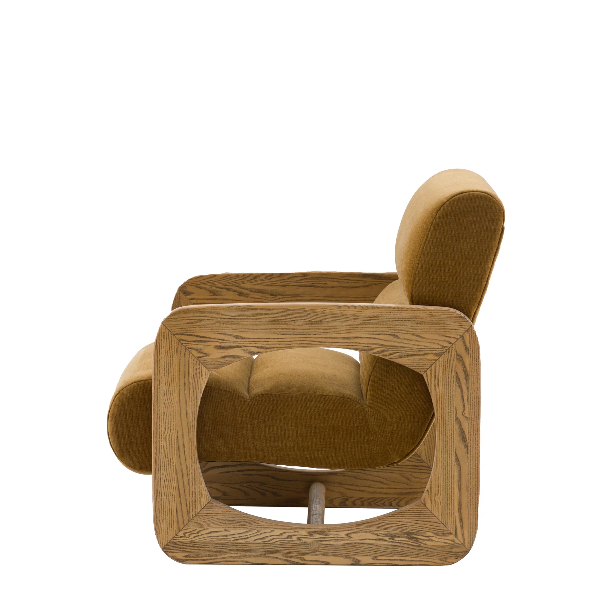 Carolina Verona Golden Woven Fabric Armchair
