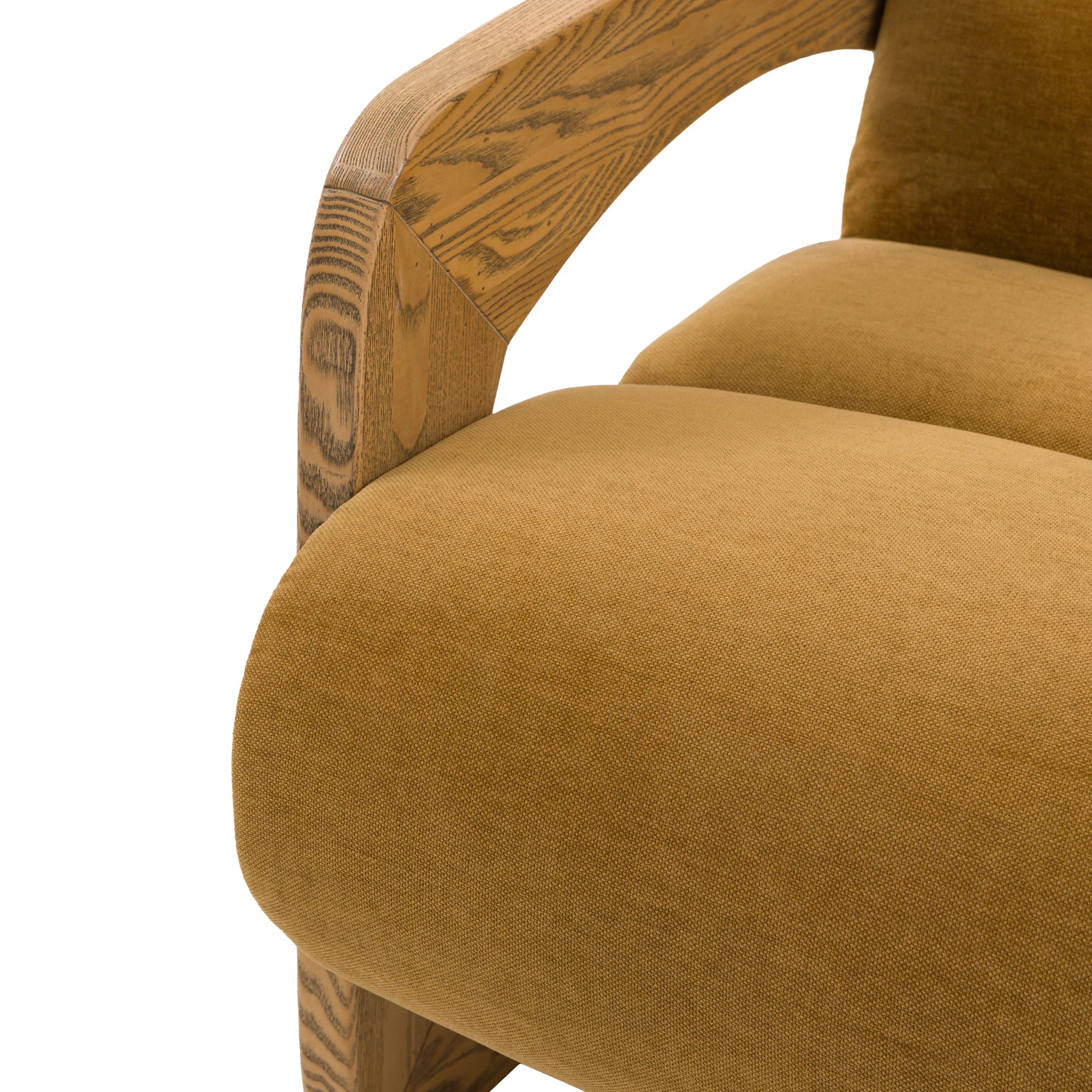 Carolina Verona Golden Woven Fabric Armchair