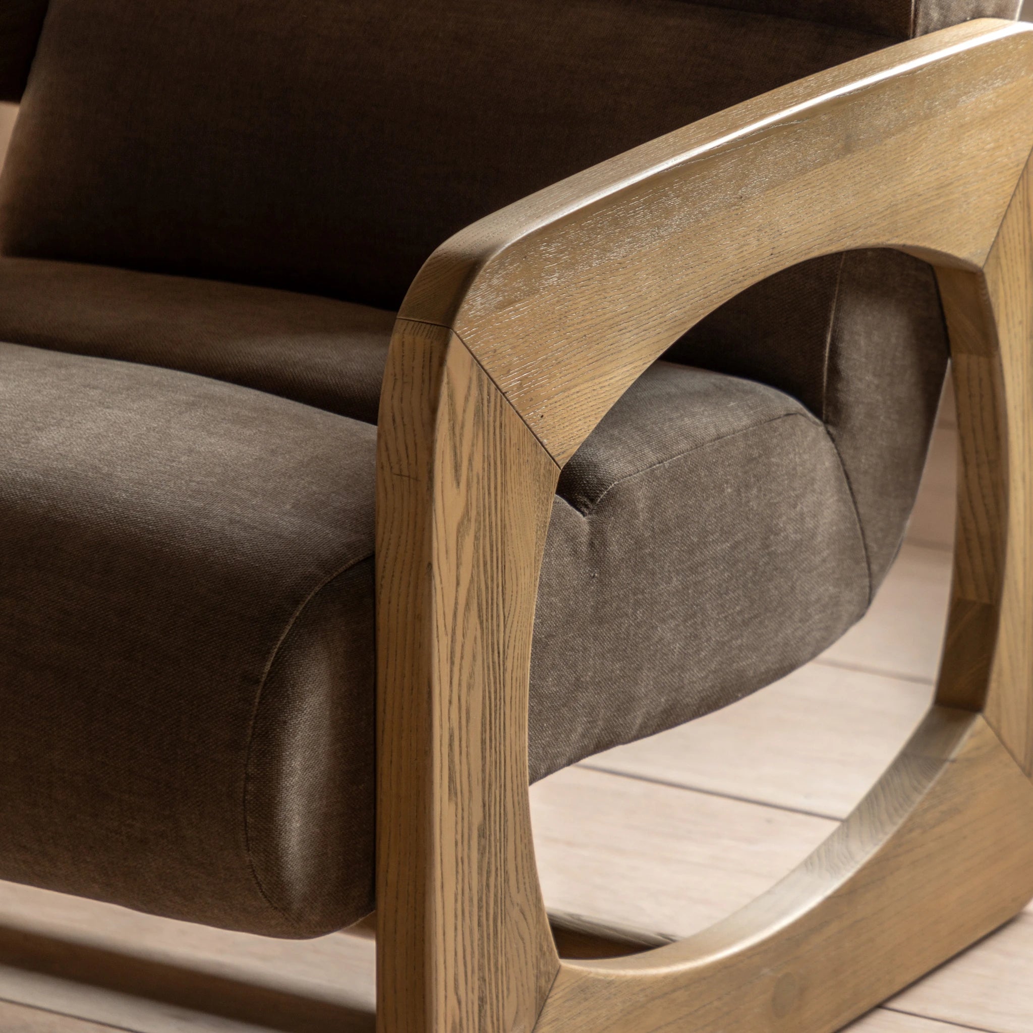 Carolina Verona Sepia Brown Woven Fabric Armchair