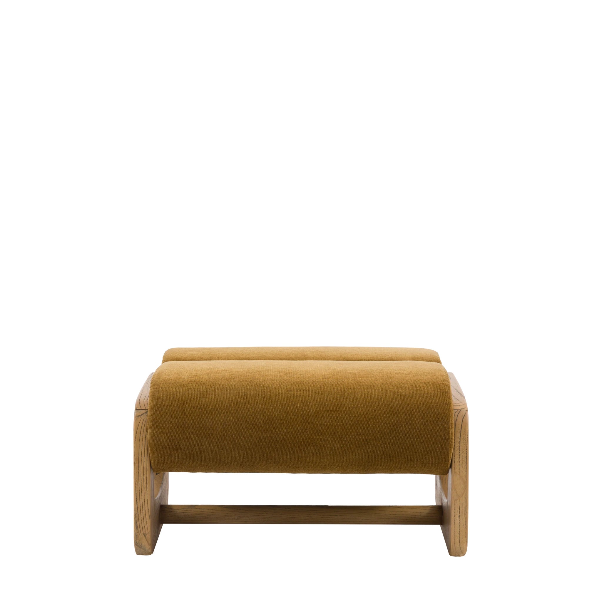 Carolina Verona Golden Woven Fabric Footstool