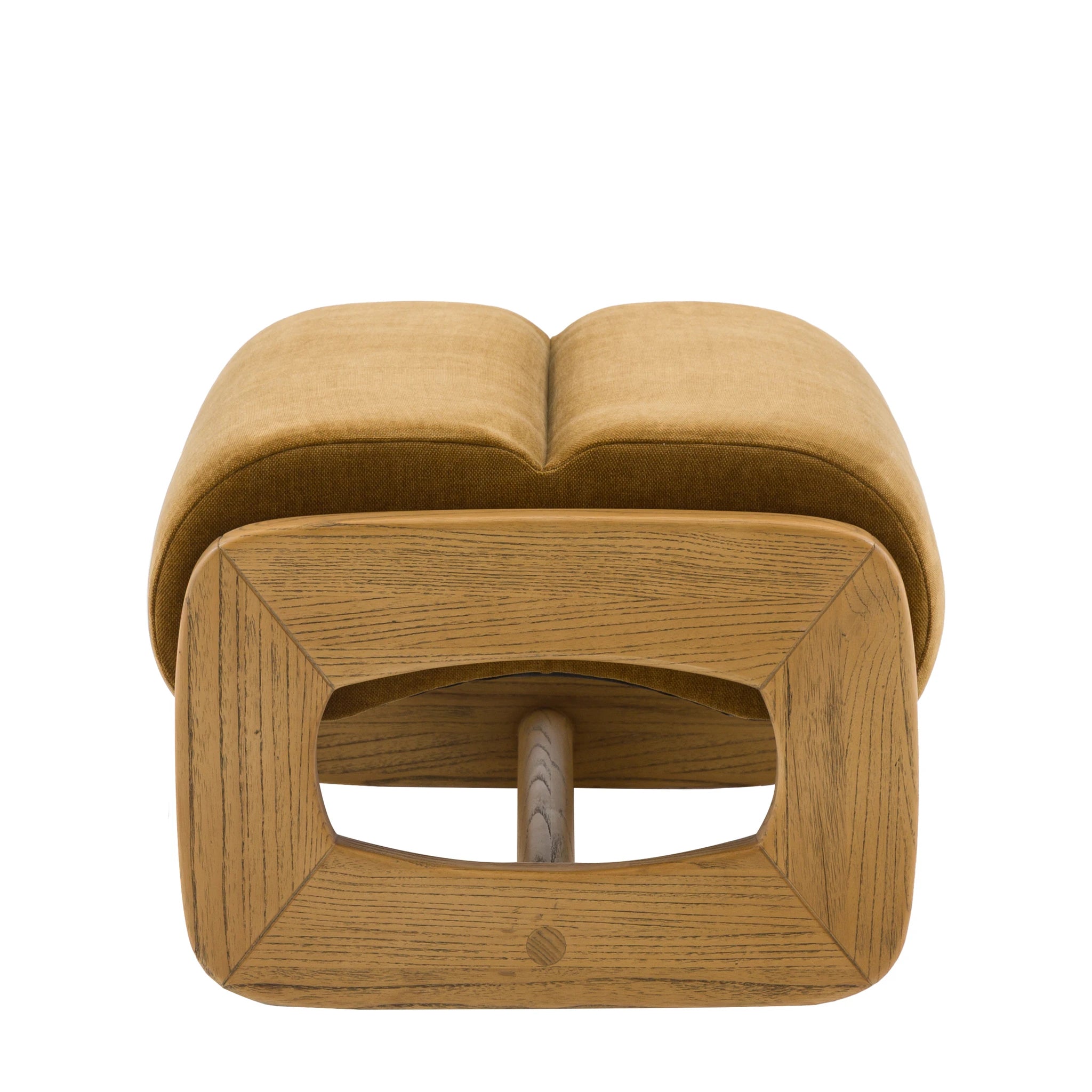 Carolina Verona Golden Woven Fabric Footstool