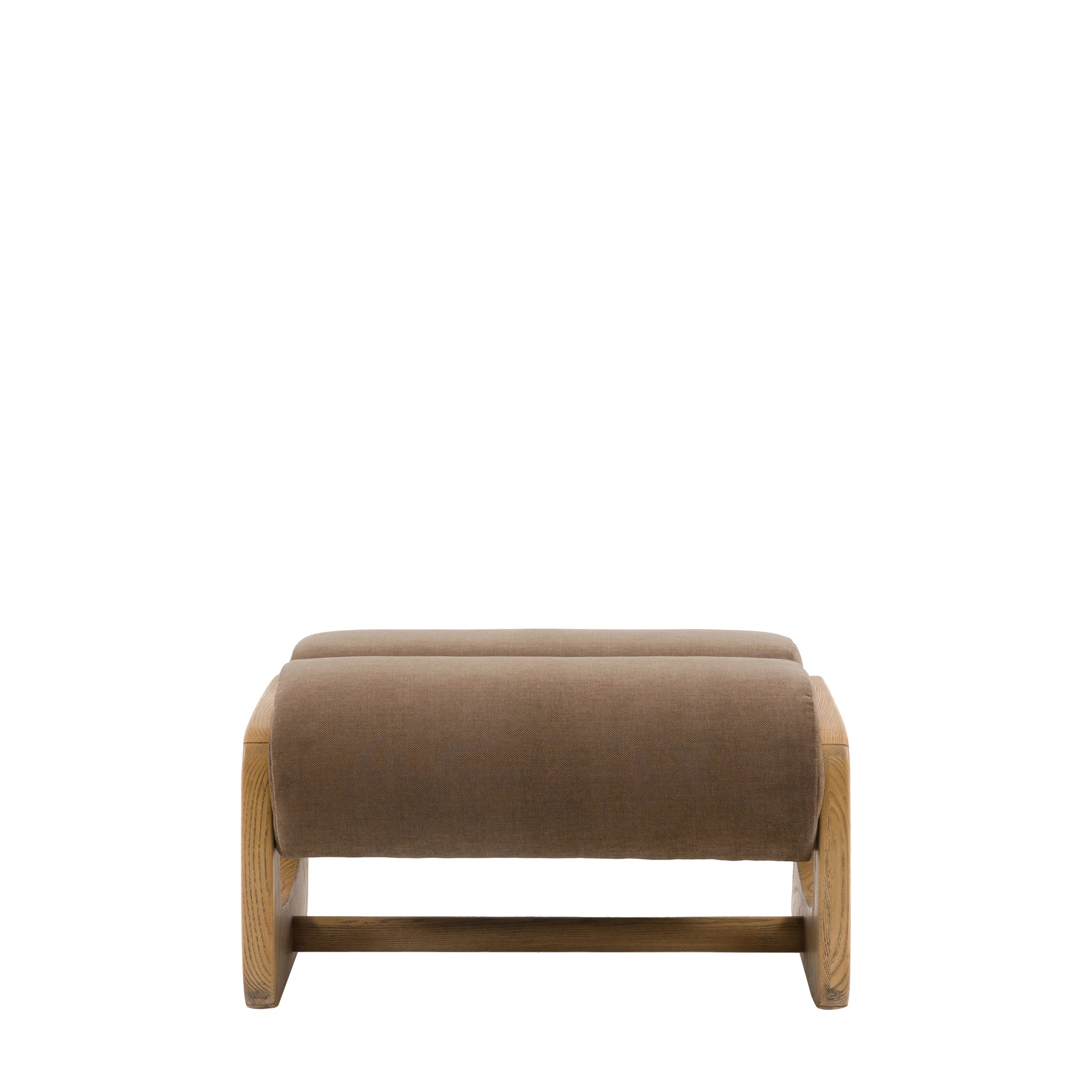 Carolina Verona Sepia Brown Woven Fabric Footstool