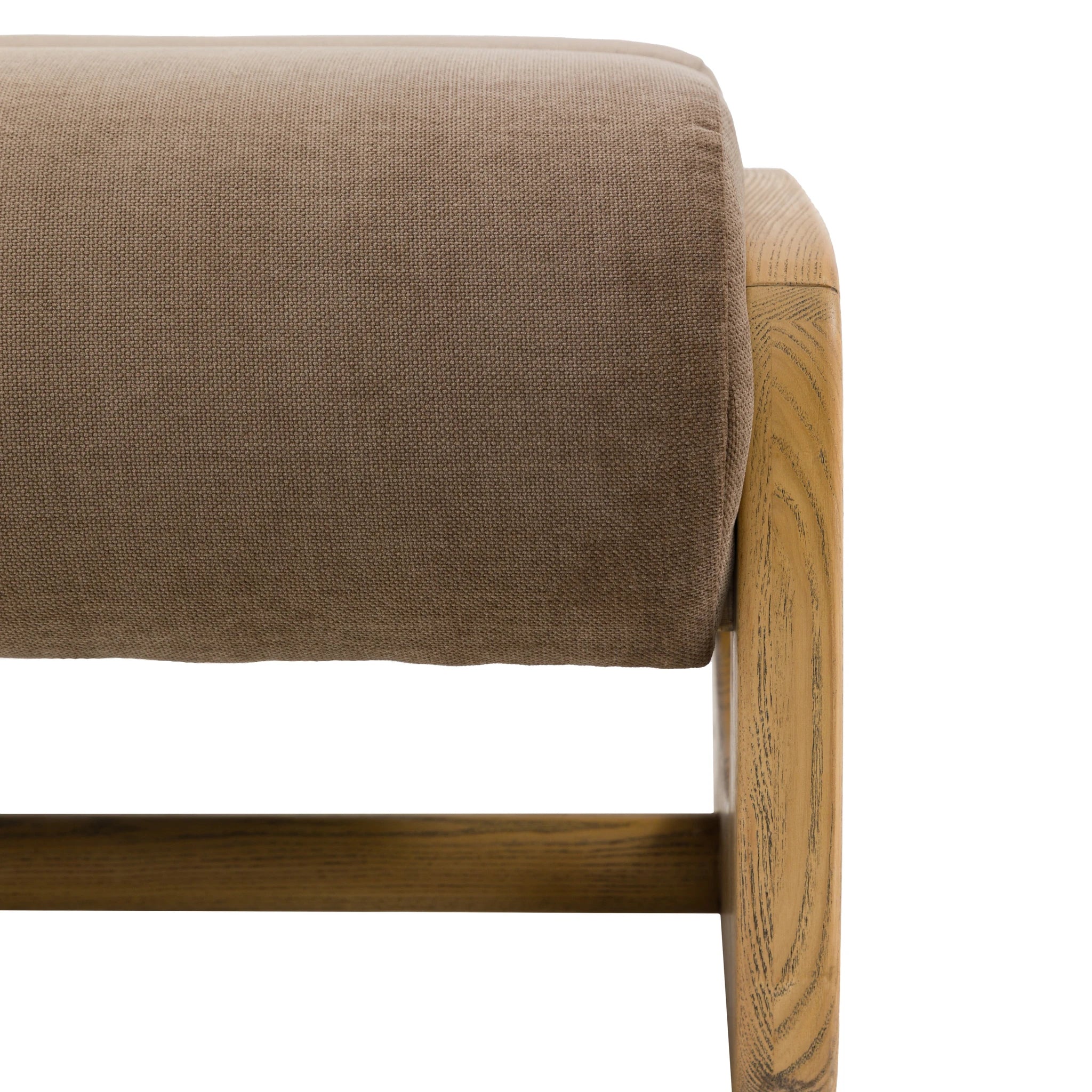 Carolina Verona Sepia Brown Woven Fabric Footstool