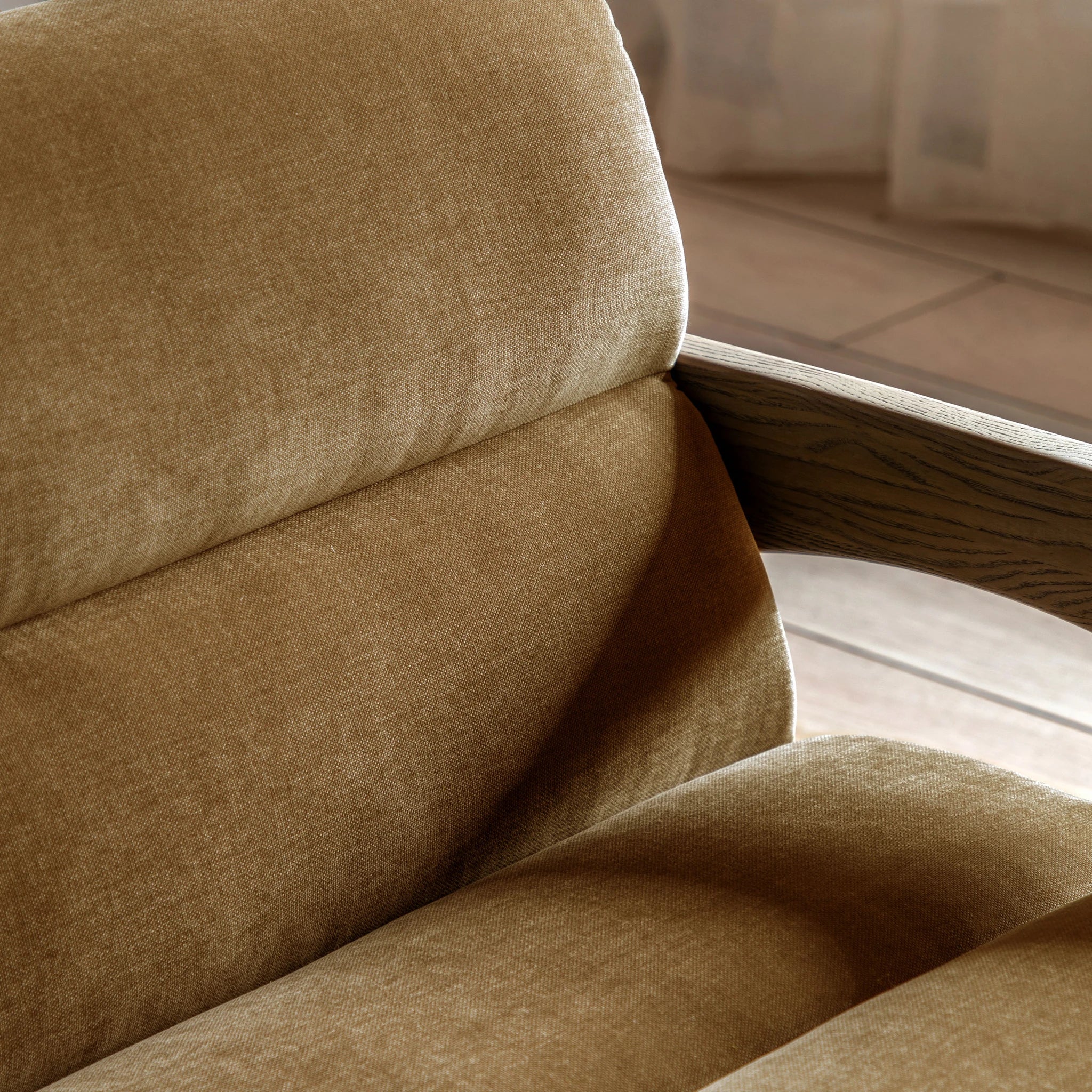 Carolina Verona Golden Woven Fabric 3 Seater Sofa