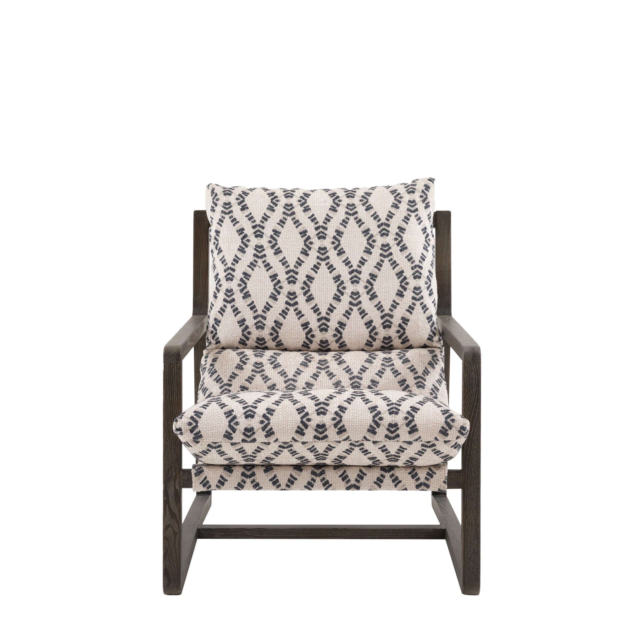 Hadleigh Obi Diamond Patterned Fabric Lounge Chair