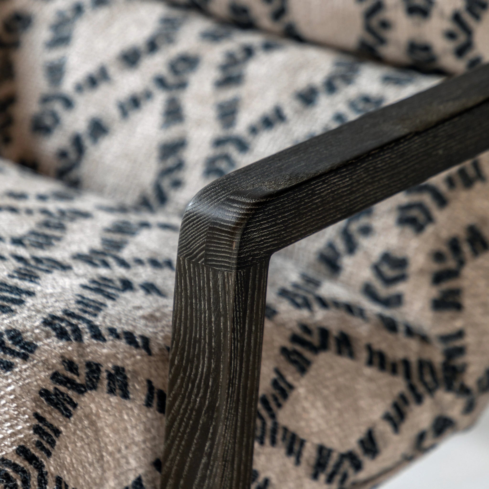 Hadleigh Obi Diamond Patterned Fabric Lounge Chair
