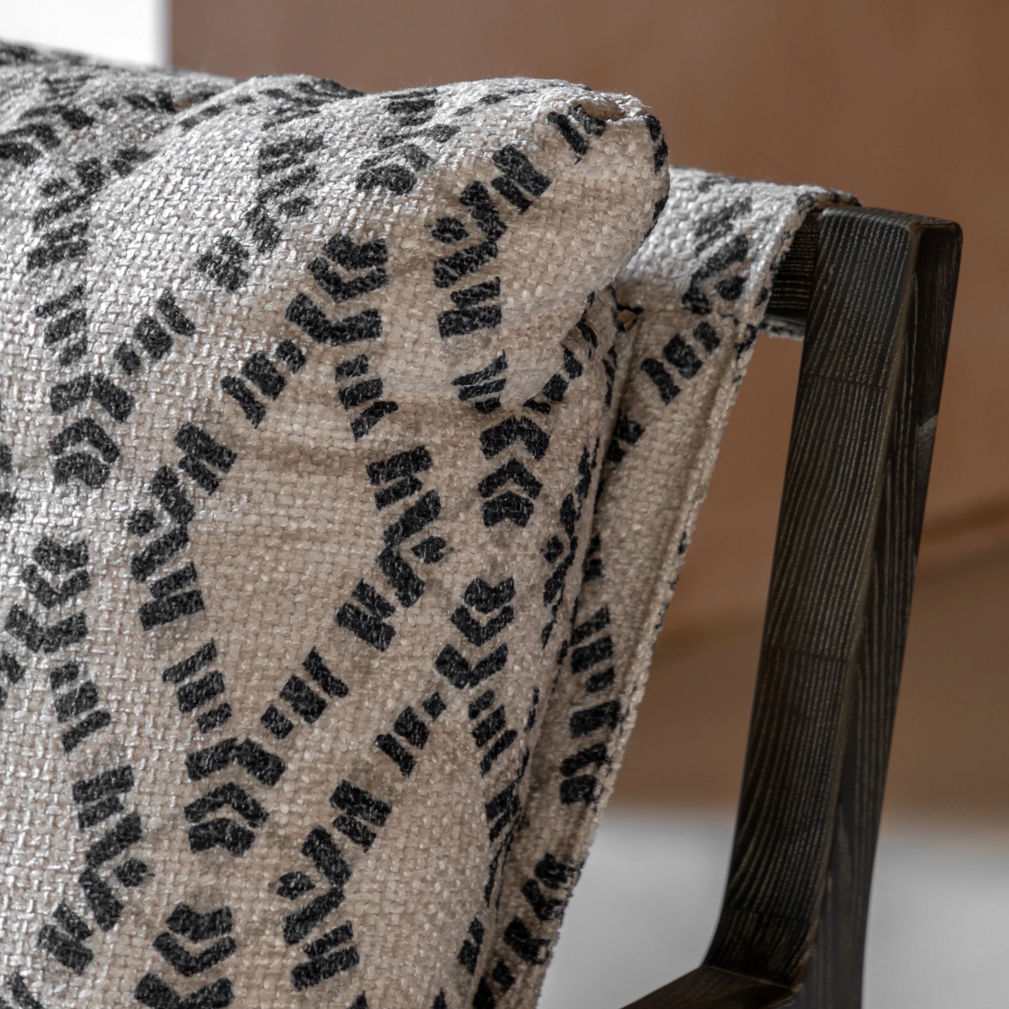 Hadleigh Obi Diamond Patterned Fabric Lounge Chair