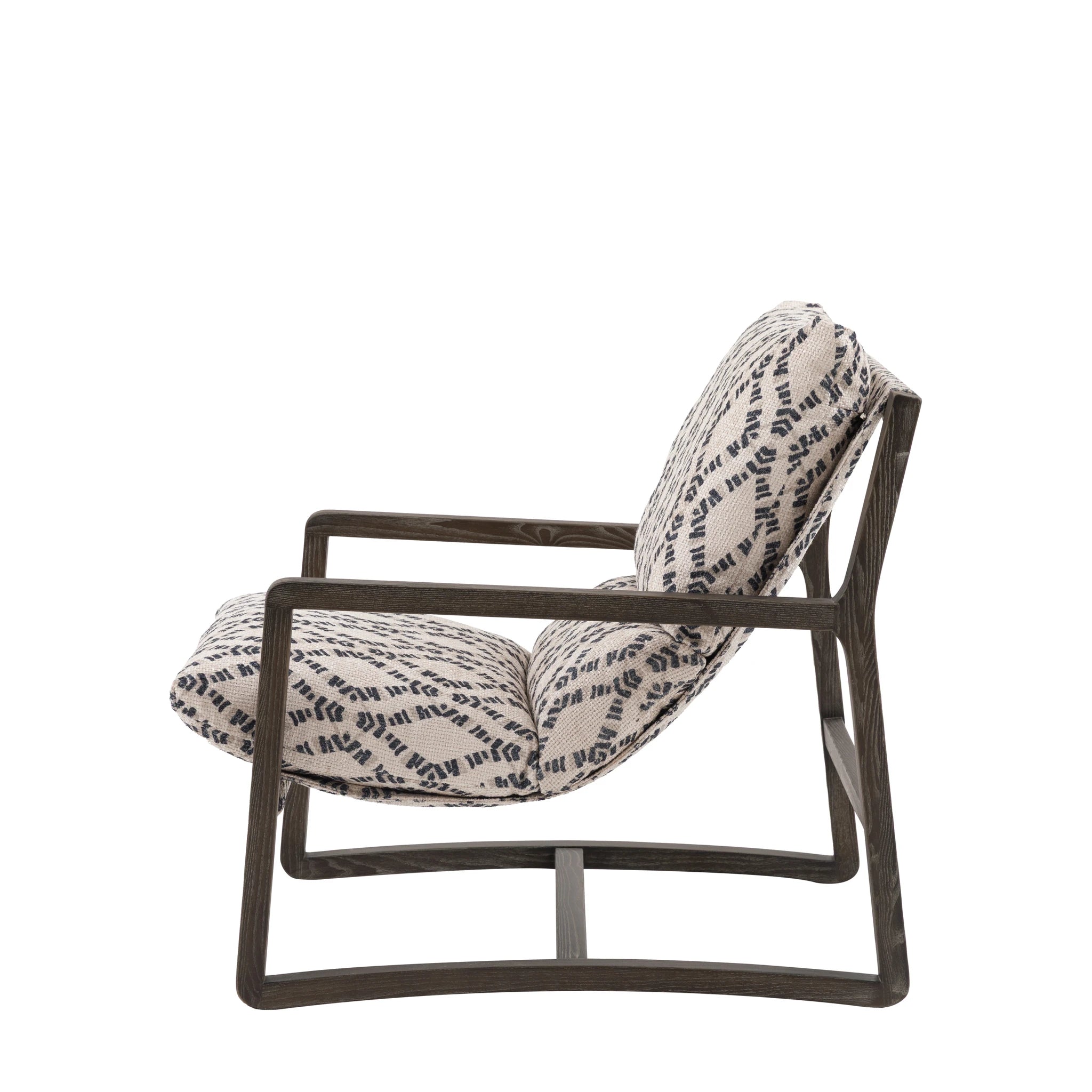 Hadleigh Obi Diamond Patterned Fabric Lounge Chair