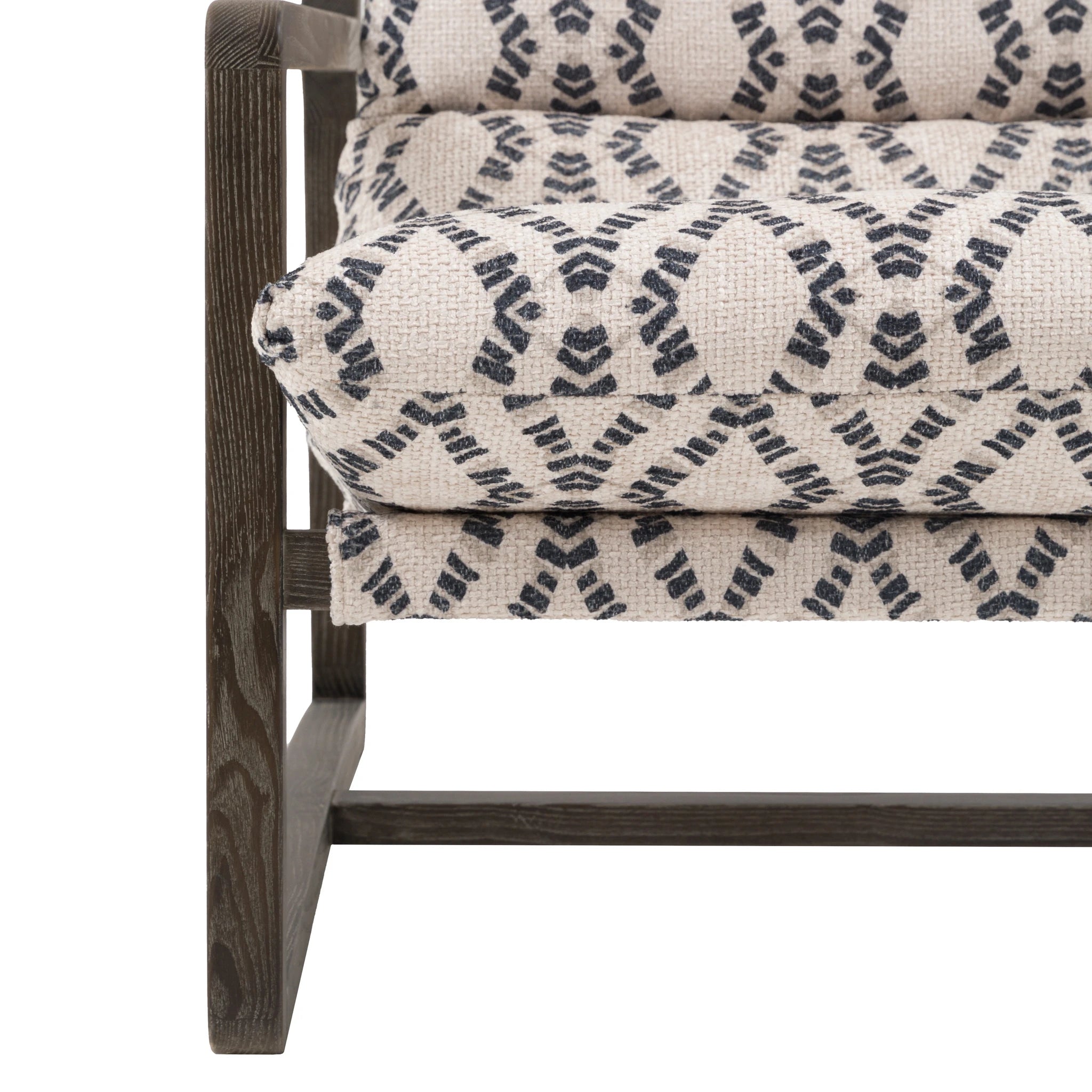 Hadleigh Obi Diamond Patterned Fabric Lounge Chair