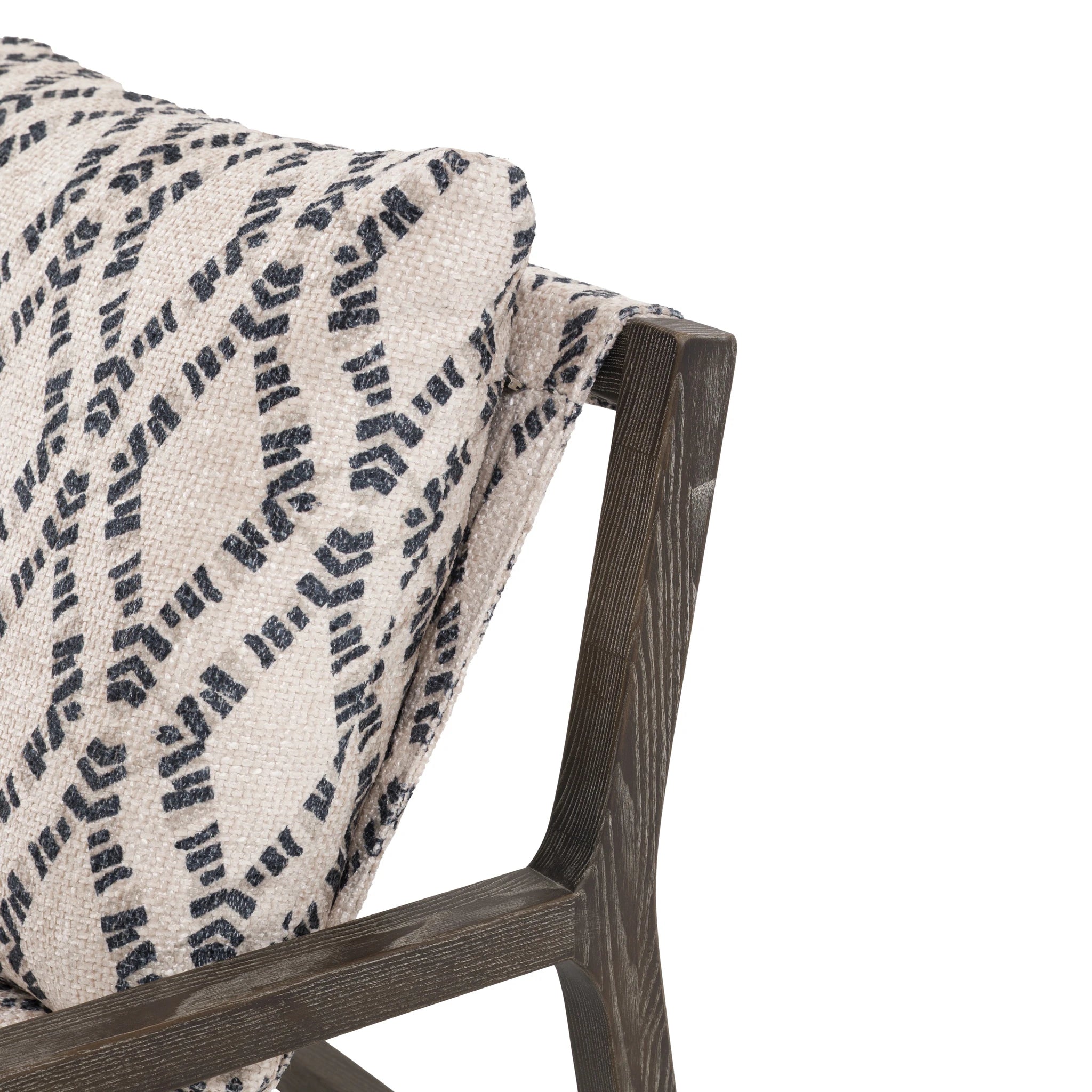 Hadleigh Obi Diamond Patterned Fabric Lounge Chair