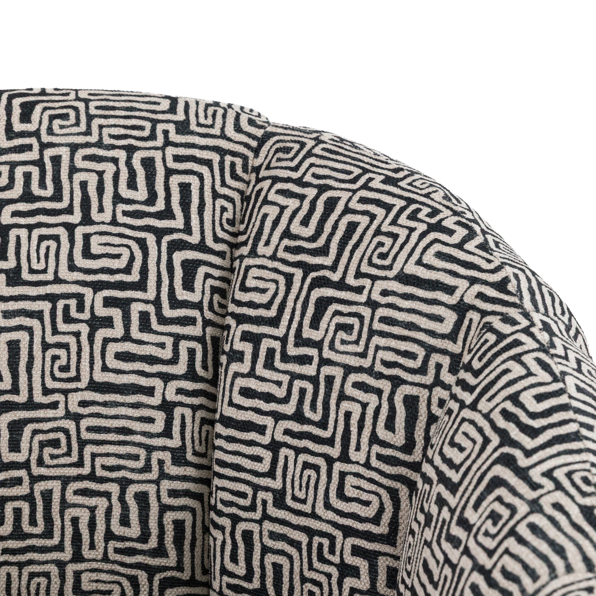 Benson Tula Monochrome Black & White Woven Fabric Tub Armchair