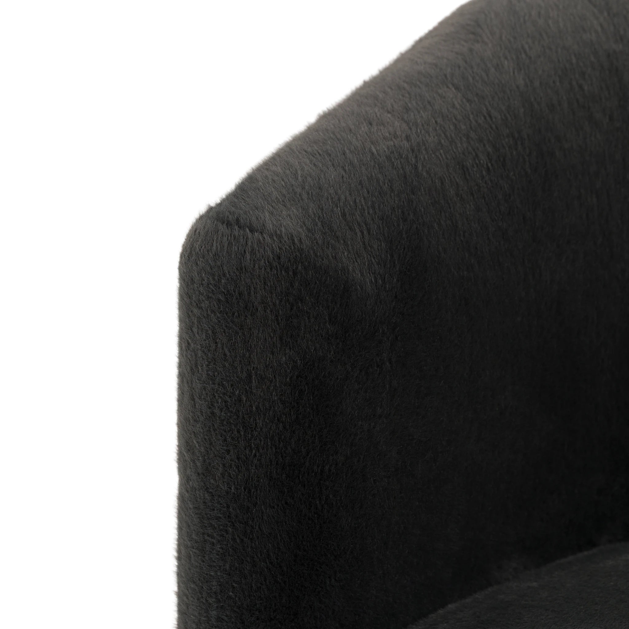 Hobson Alaska Graphite Grey Faux Fur Armchair