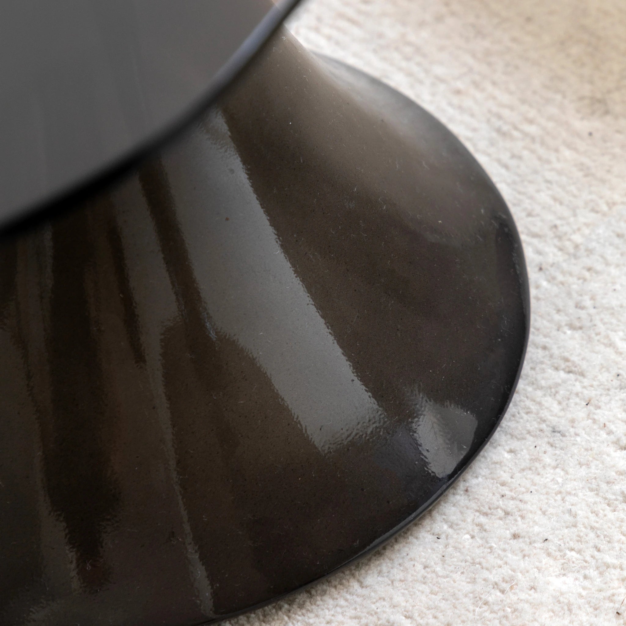 Sorrento Brown Concrete & Glass Side Table Large
