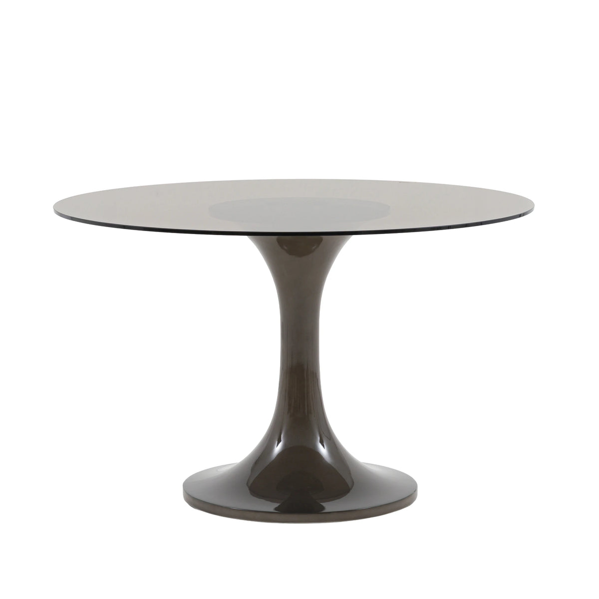 Ashhouse Brown Glass Dining Table 120cm