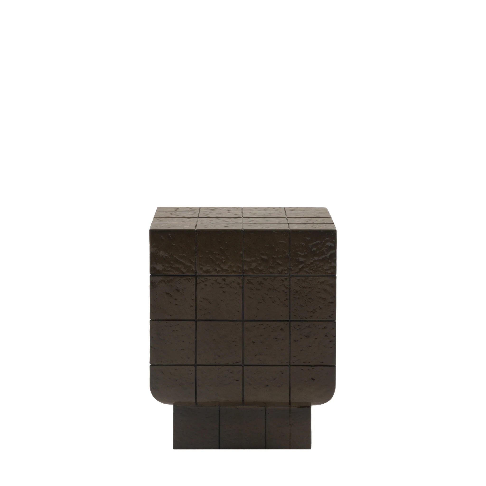 Varen Brown Concrete Side Table