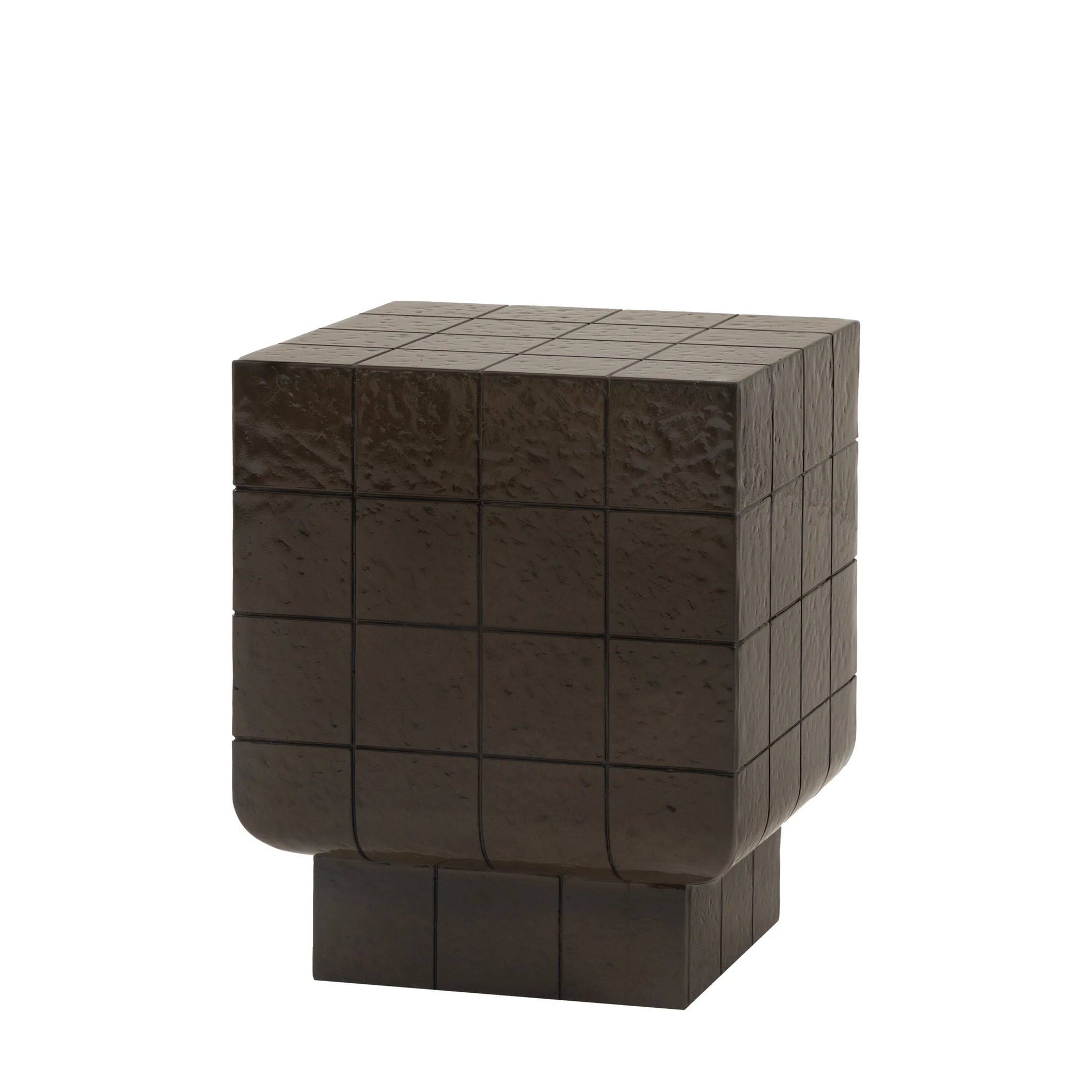 Varen Brown Concrete Side Table
