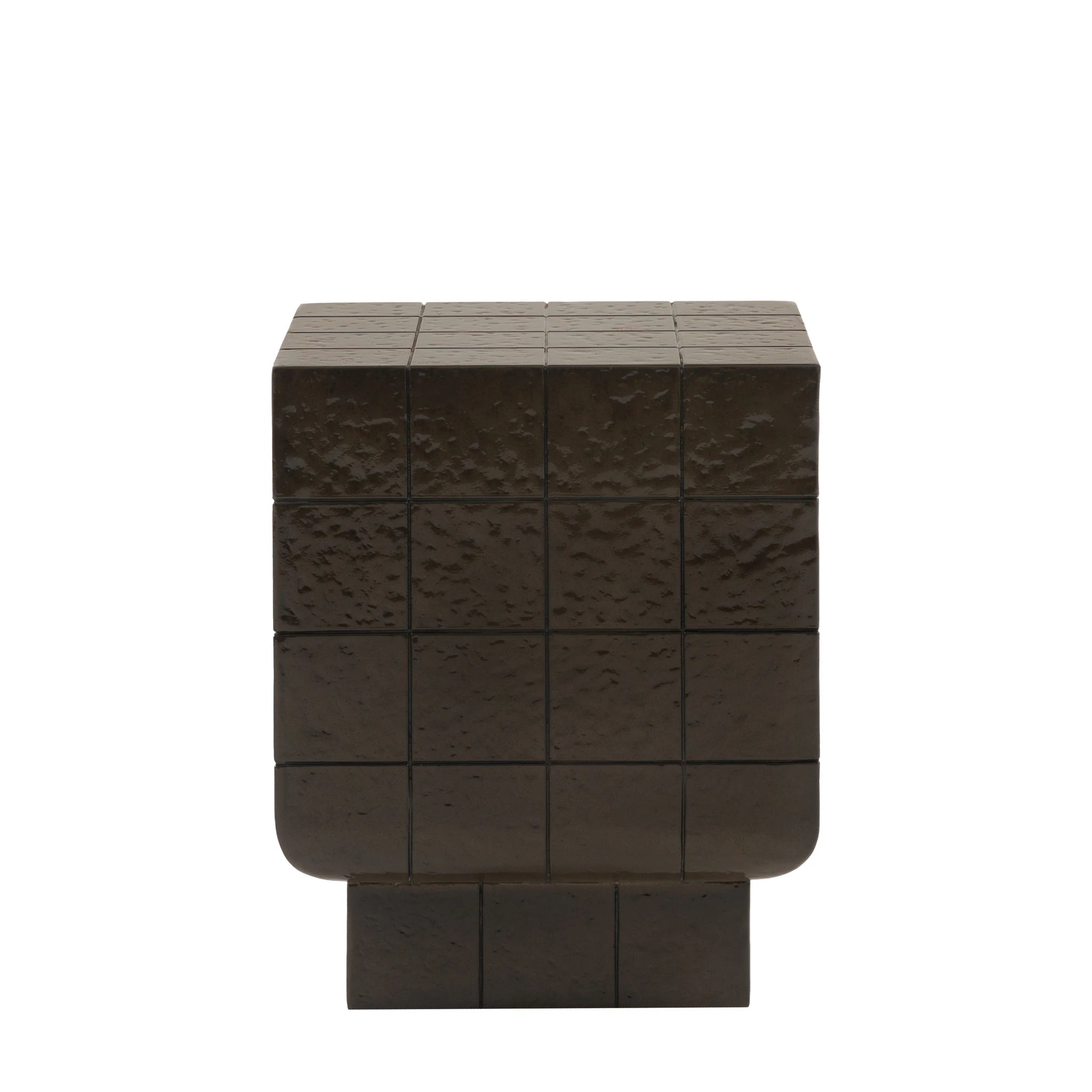 Varen Brown Concrete Side Table