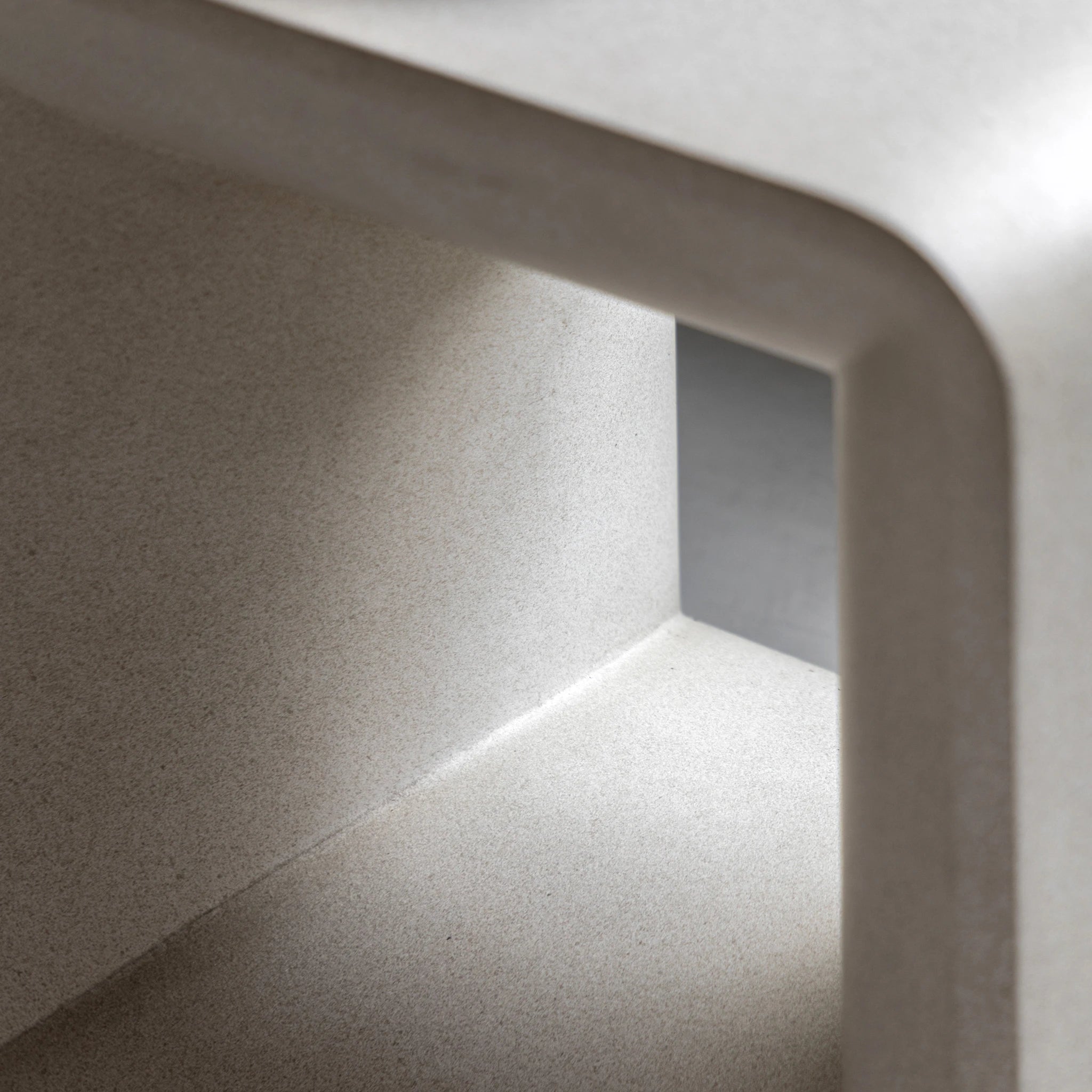 Orvello White Concrete Side Table
