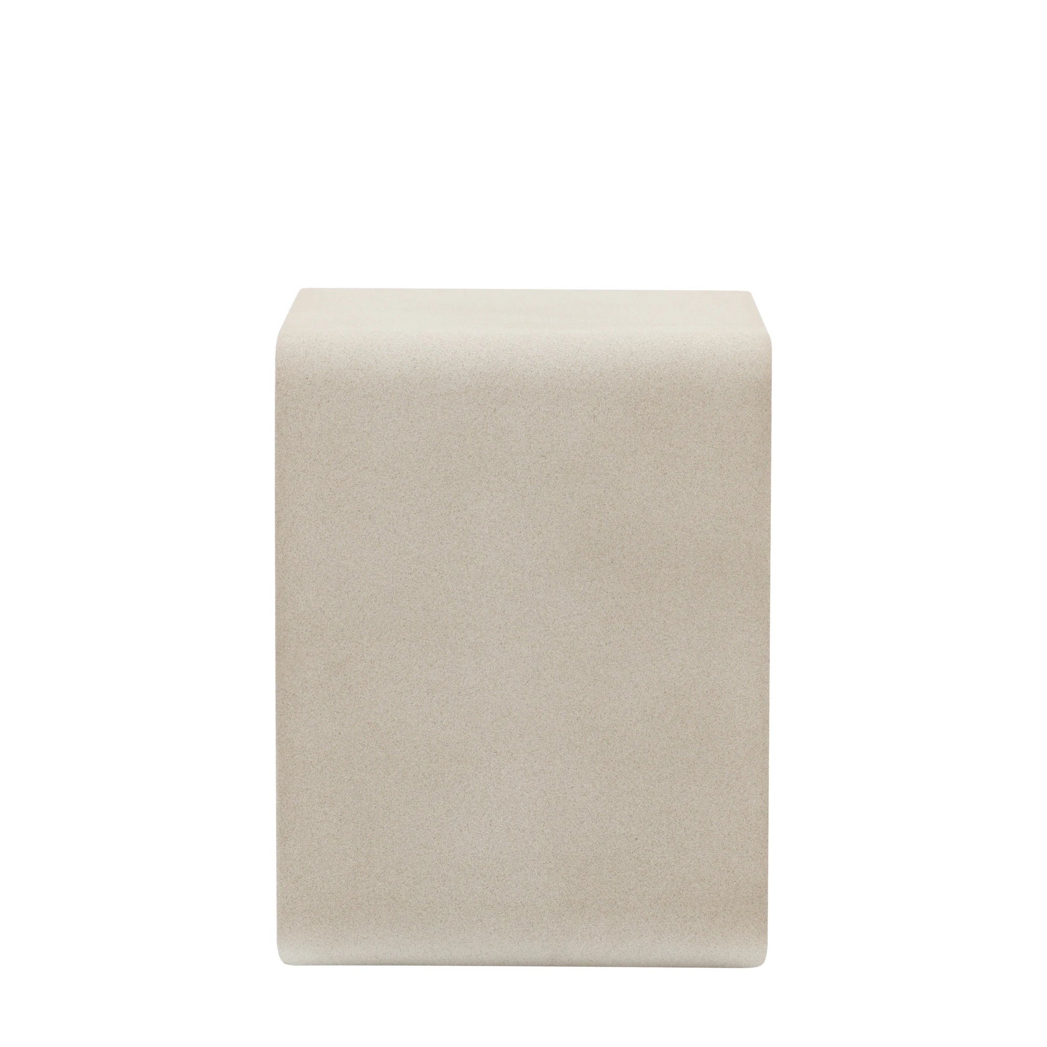 Orvello White Concrete Side Table