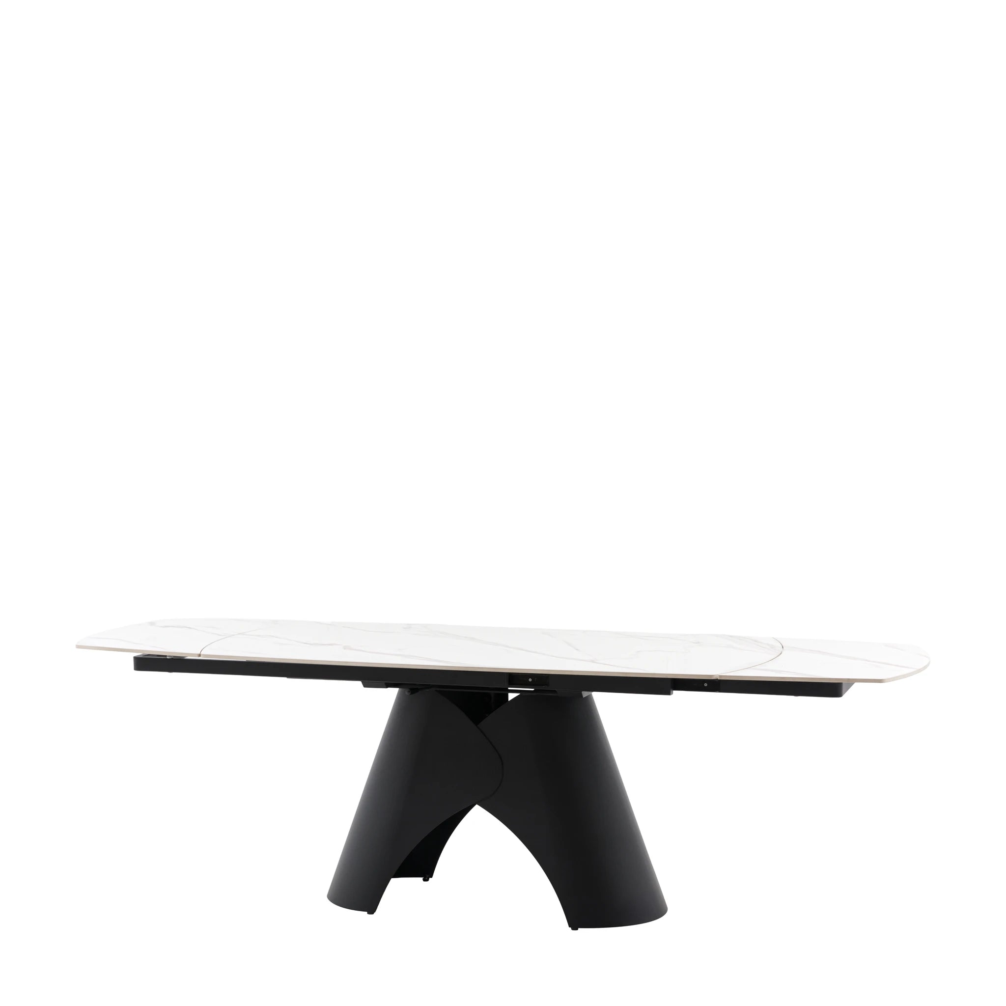 Vercelli Black Ceramic Extending Dining Table 160-240cm