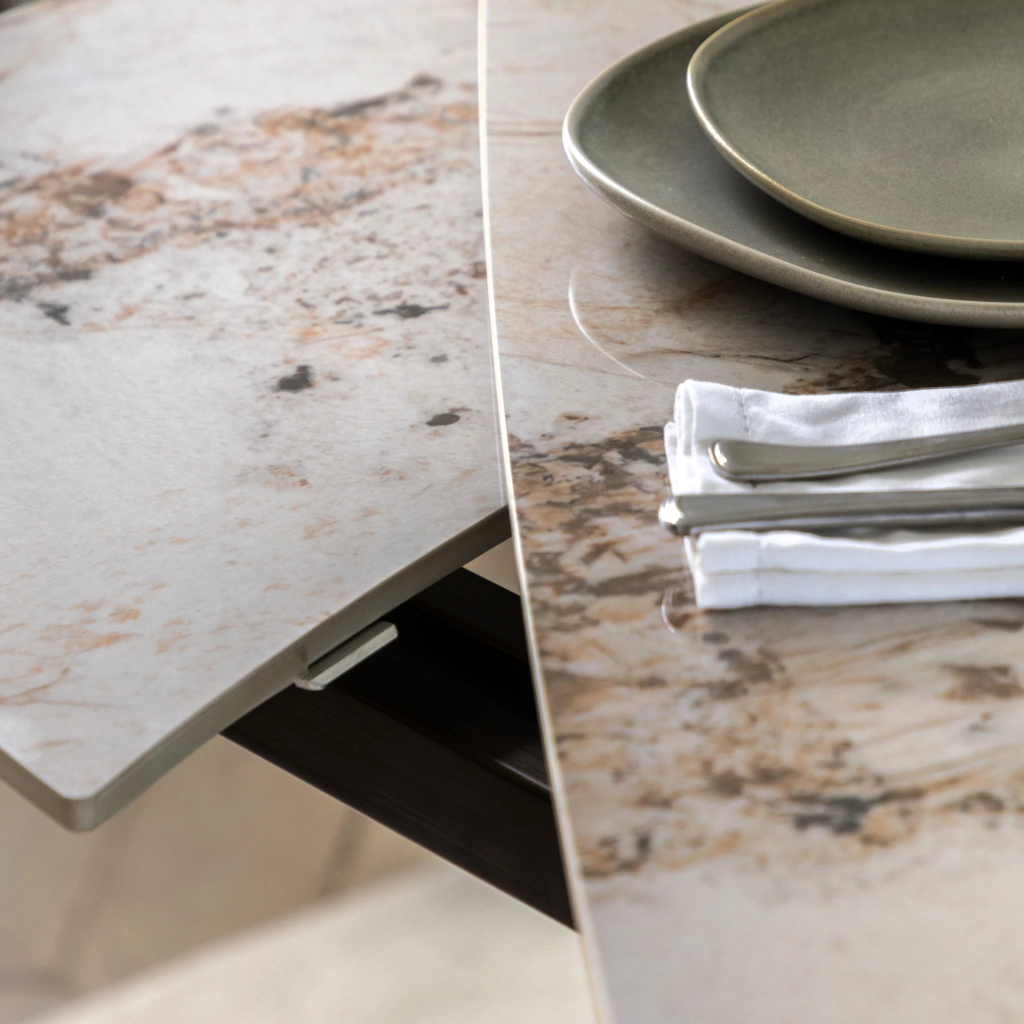 Vercelli Bronze Ceramic Extending Dining Table 160-240cm