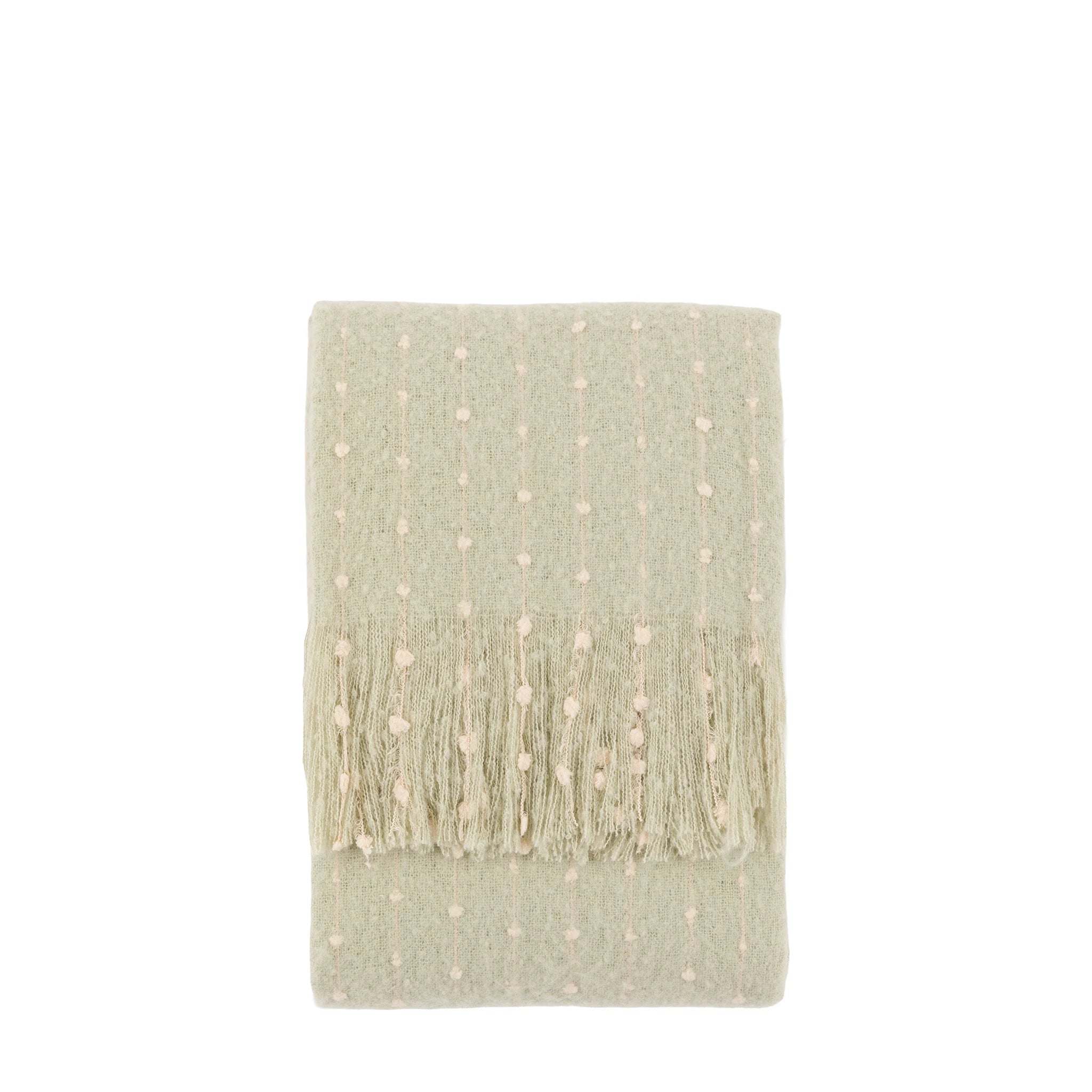 Ambervale Faux Mohair Sage Green Throw