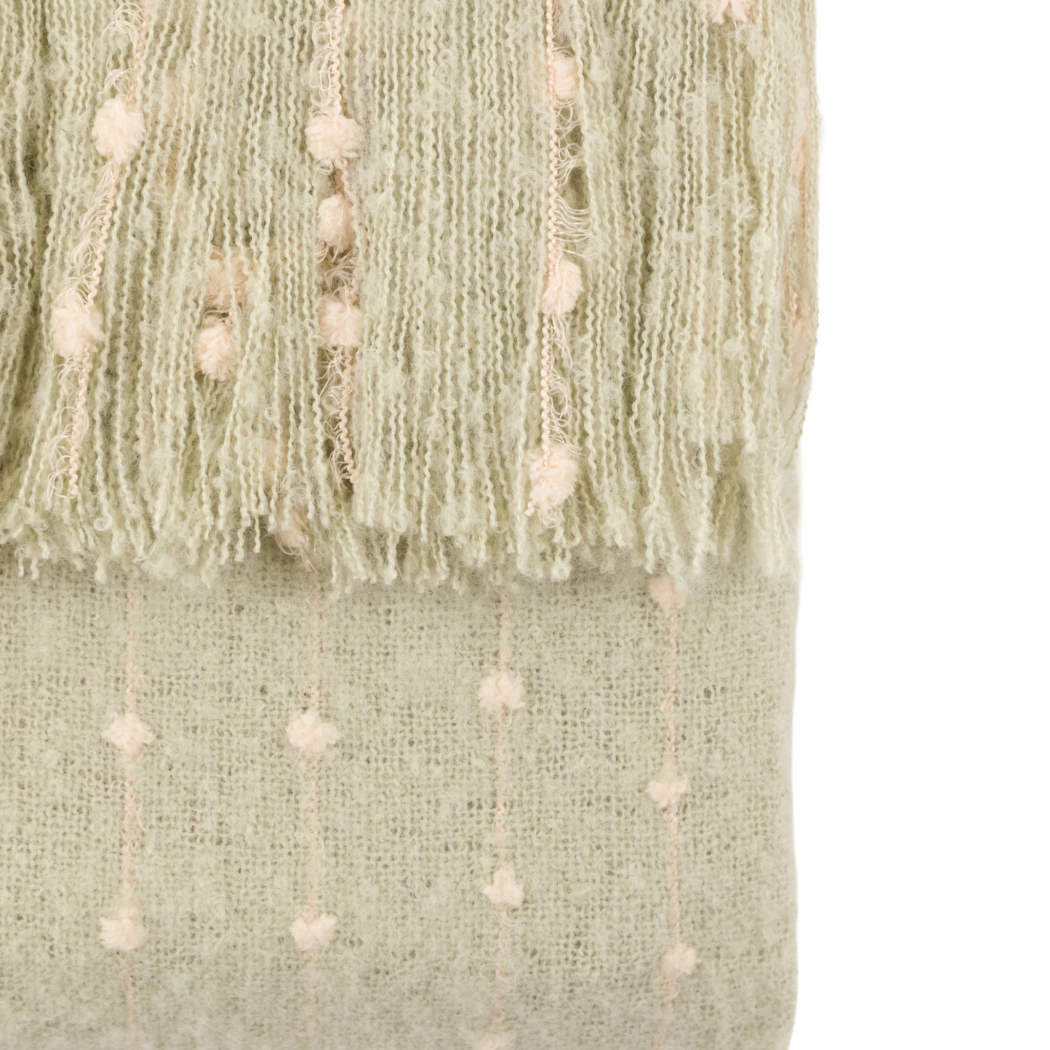 Ambervale Faux Mohair Sage Green Throw