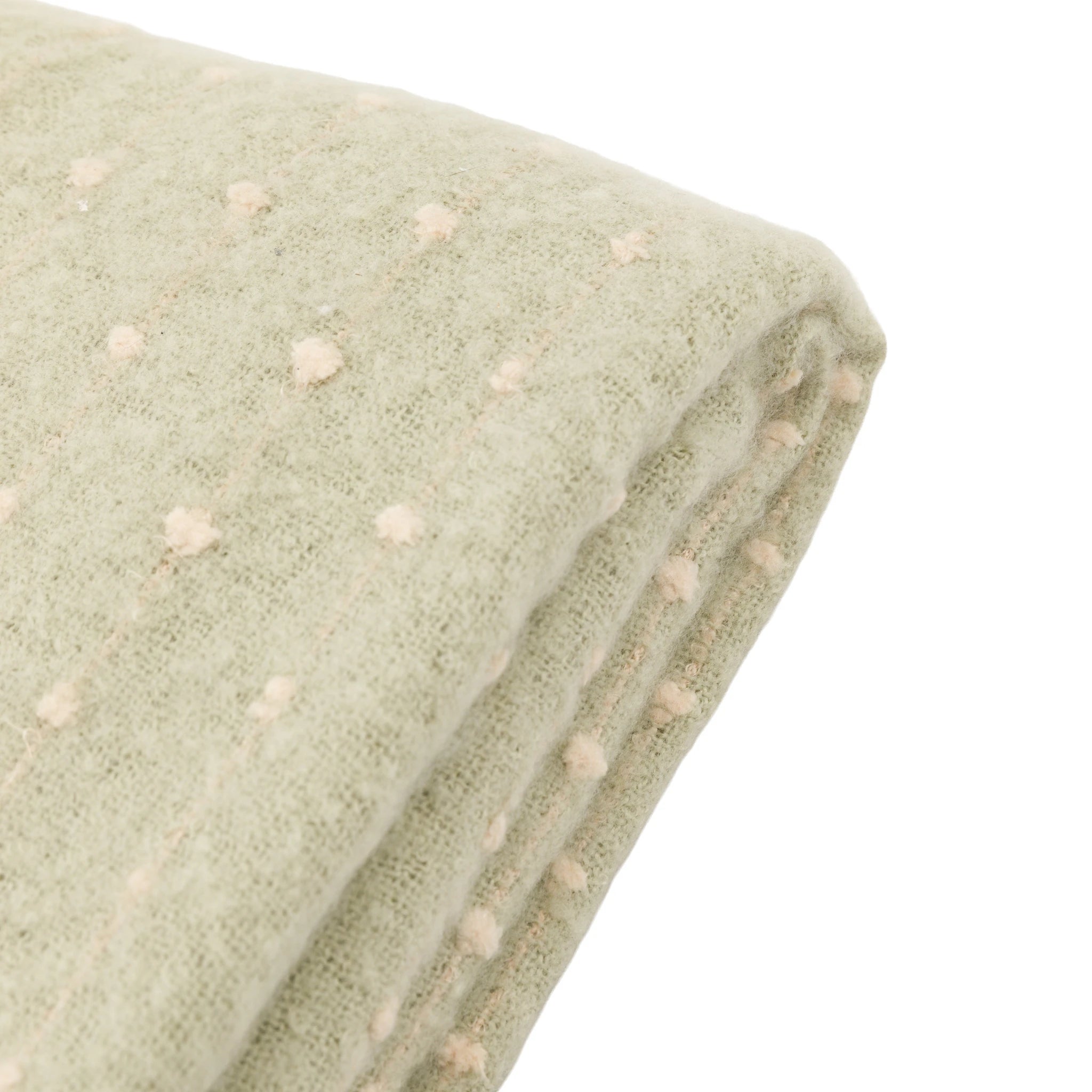 Ambervale Faux Mohair Sage Green Throw
