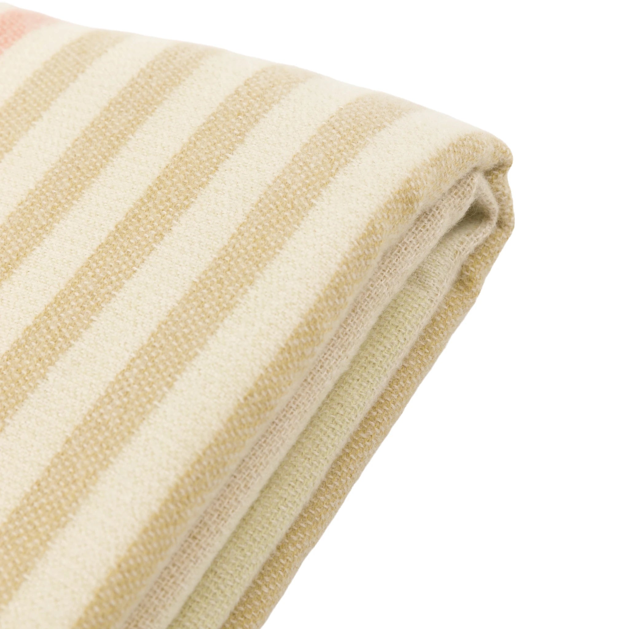 Alvera Striped Jacquard Sage Green & Rust Throw