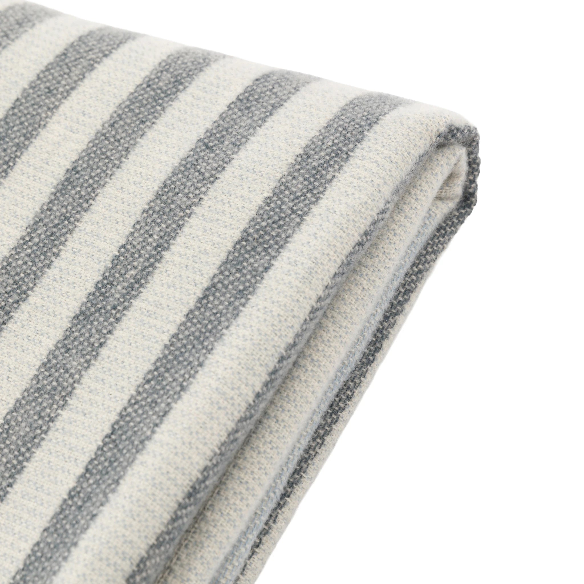 Alvera Striped Jacquard Blue & Natural Throw