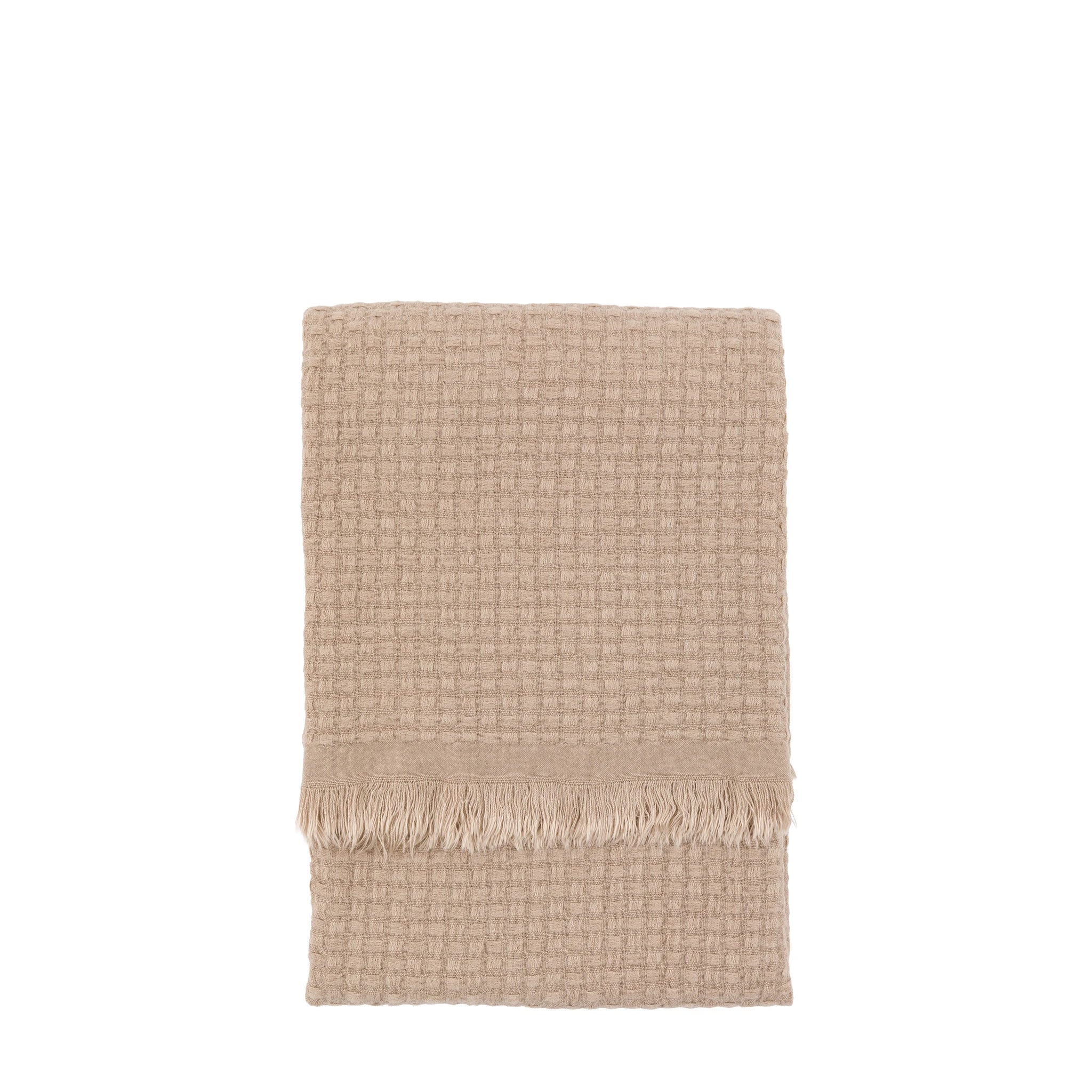 Aldergrove Soft Touch Waffle Natural Throw