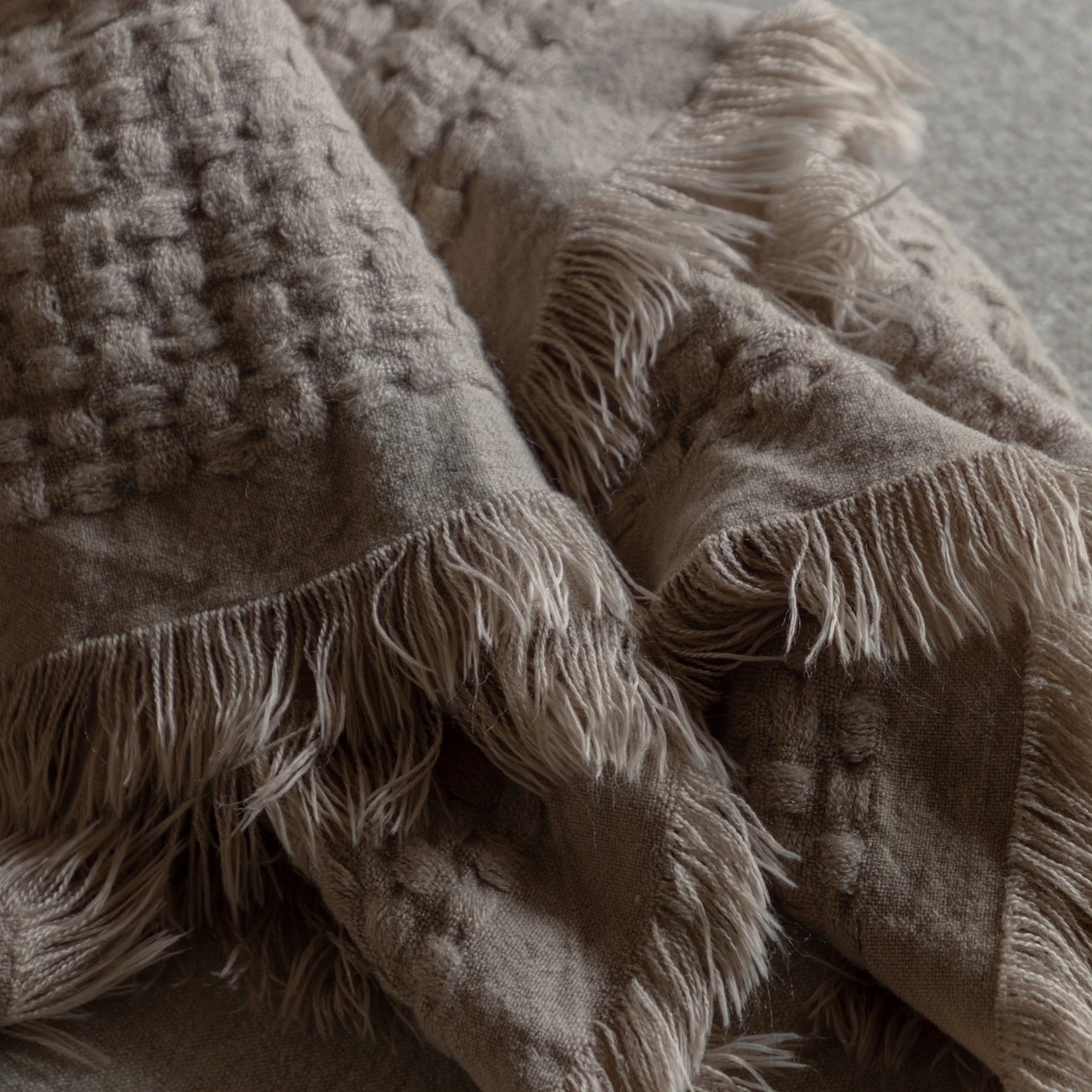Aldergrove Soft Touch Waffle Natural Throw