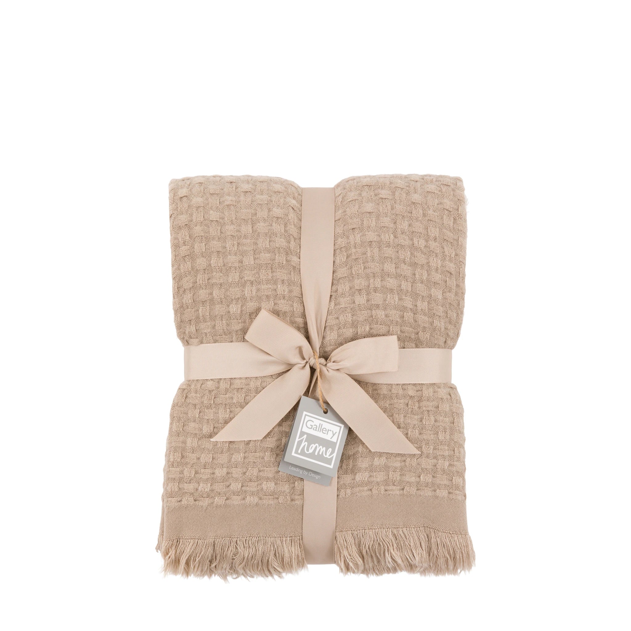 Aldergrove Soft Touch Waffle Natural Throw