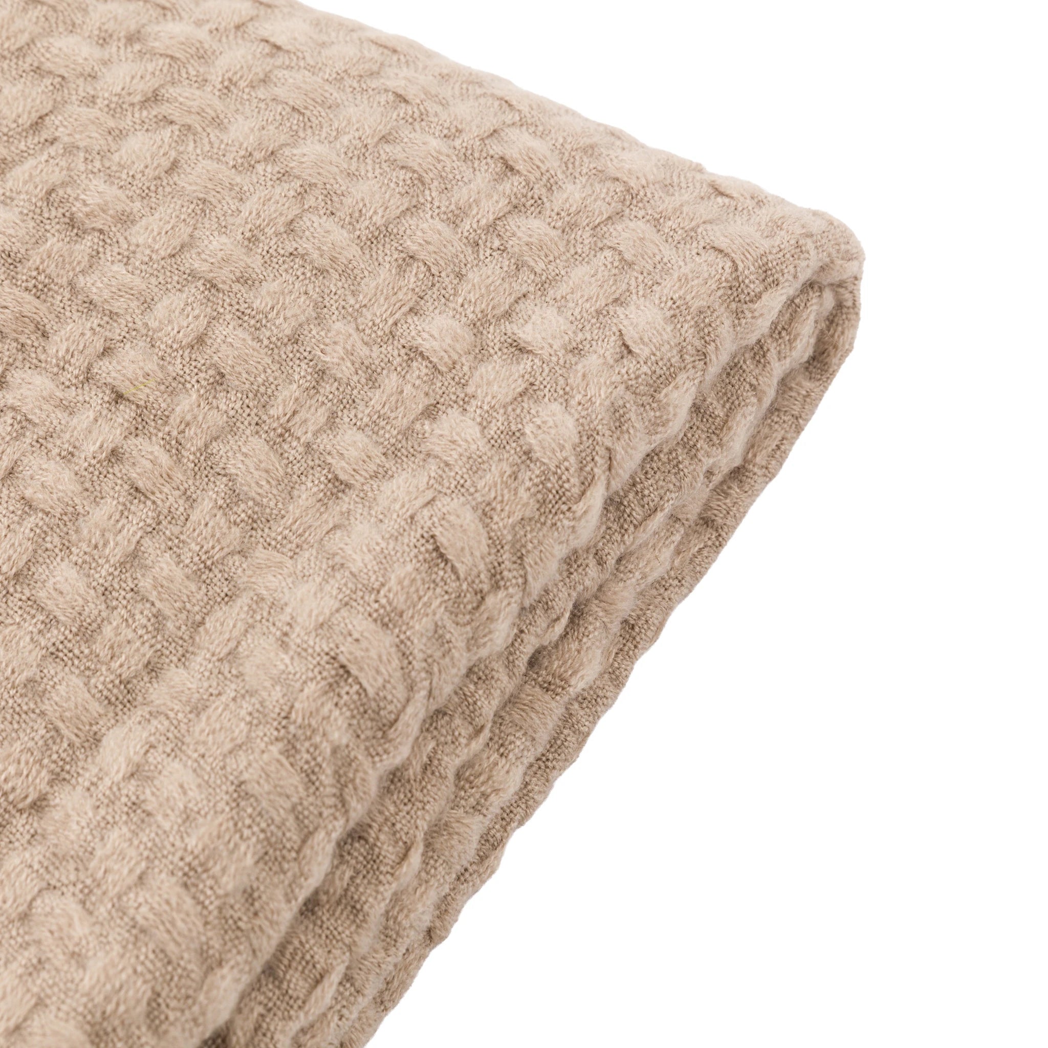 Aldergrove Soft Touch Waffle Natural Throw