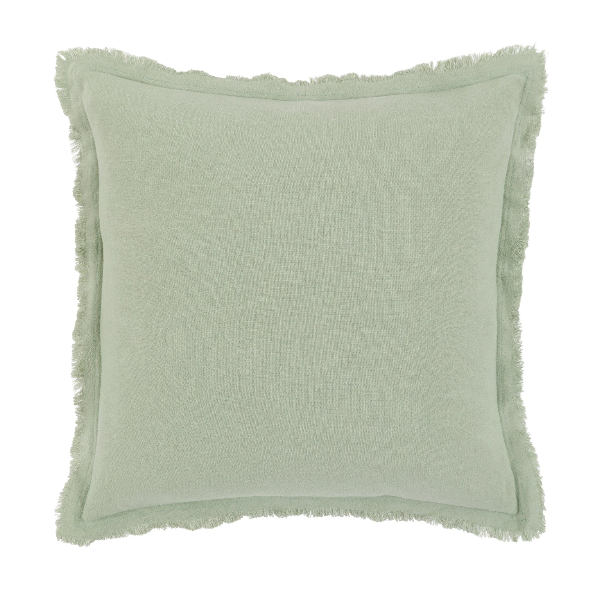 Set of 2 Linora Linen Look Sage Green Cushions 45x45cm
