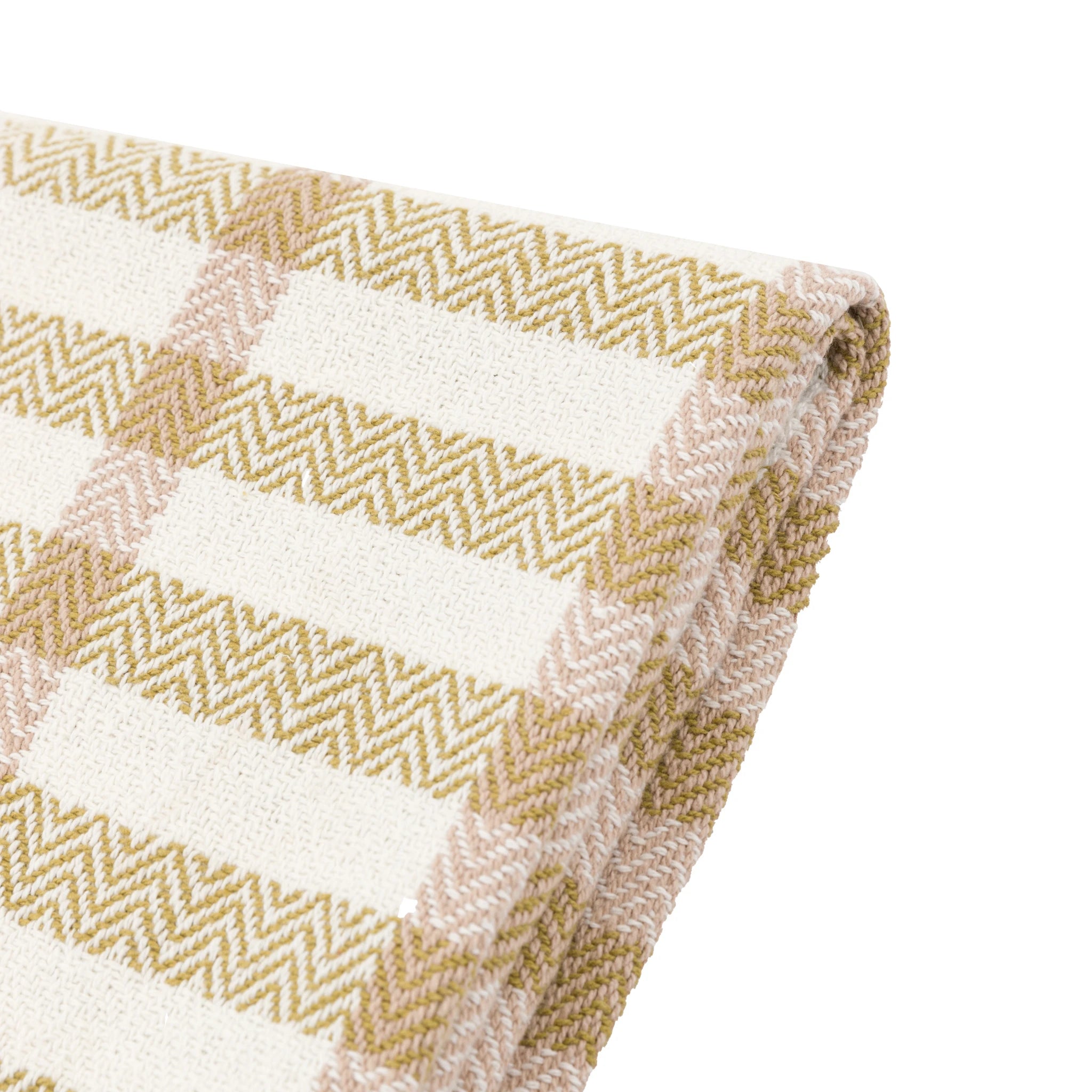 Calderi Grid Woven Green & Rust Throw
